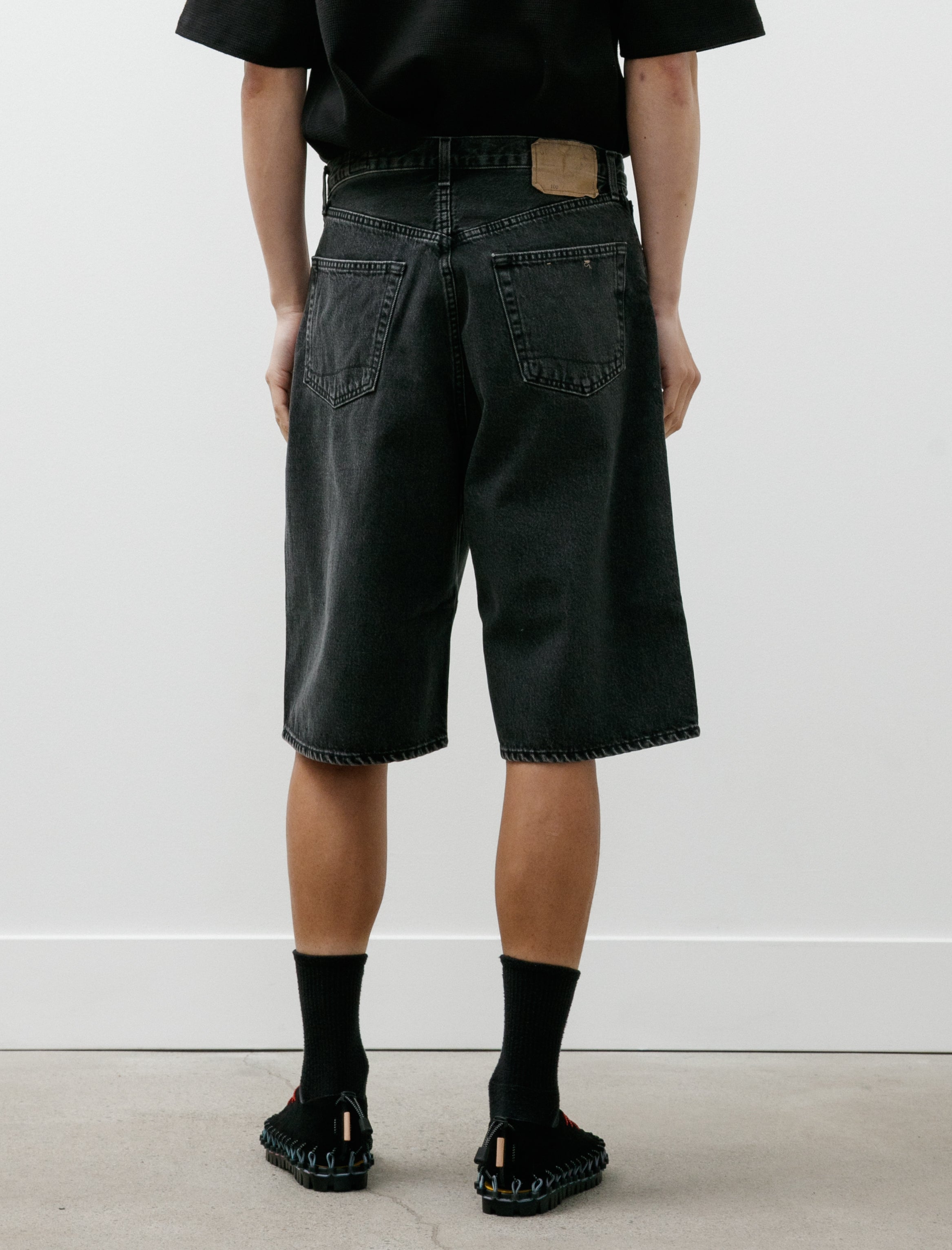 OrSlow Super Dad's Fit Shorts Black Denim Stone