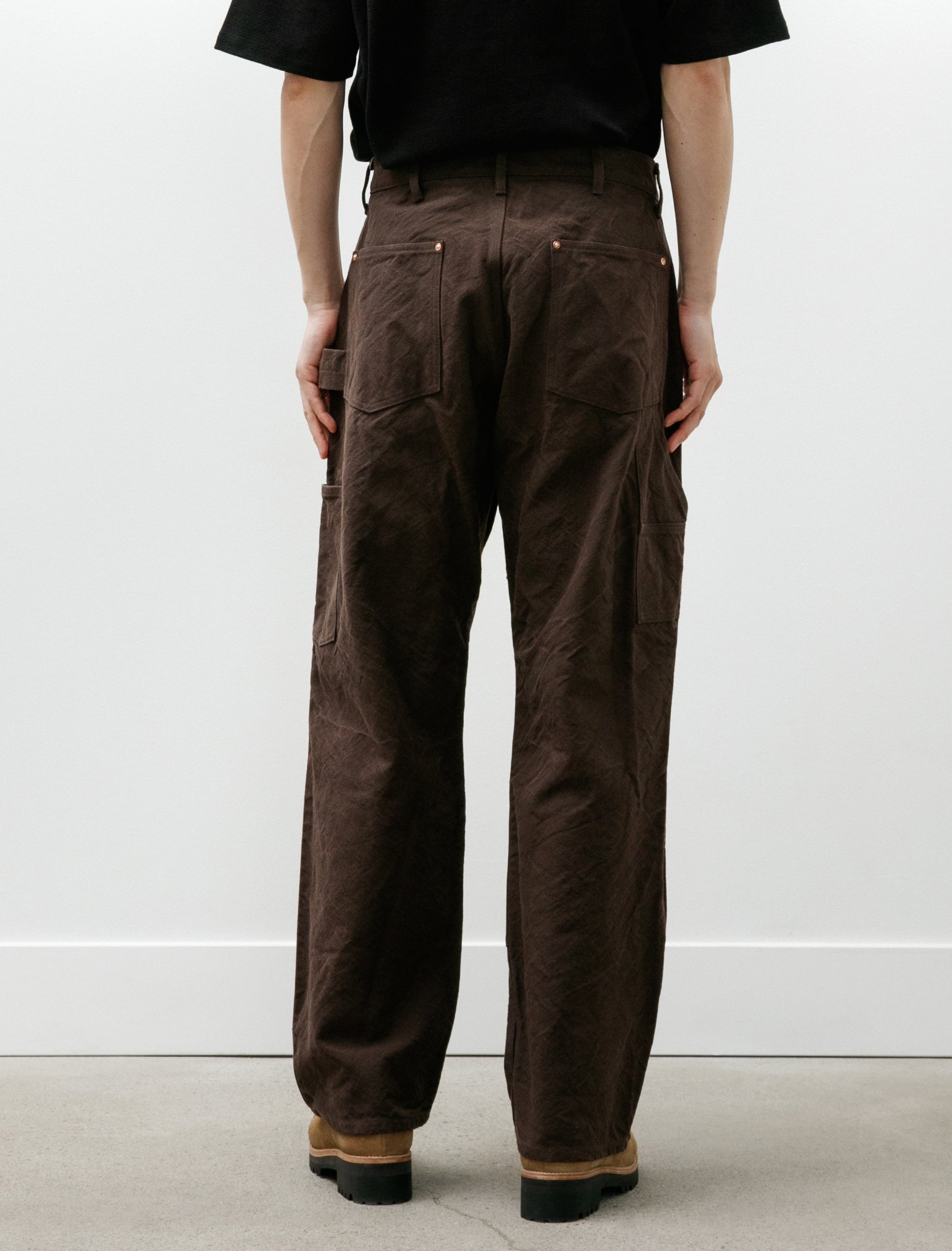 Comoli Cotton Duck Painter Pants Brown