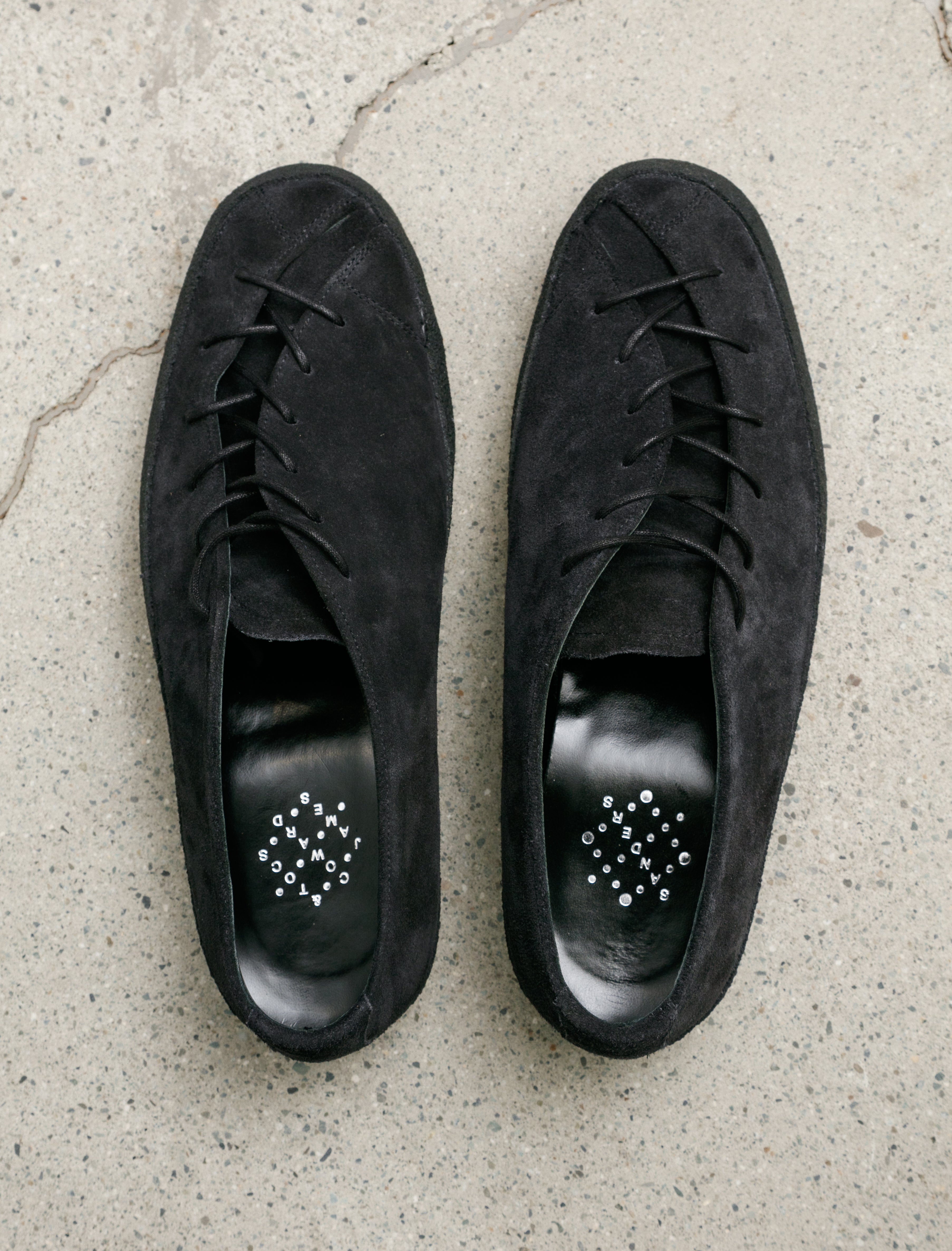 James Coward x Sanders Banana Shoe Anthracite Suede