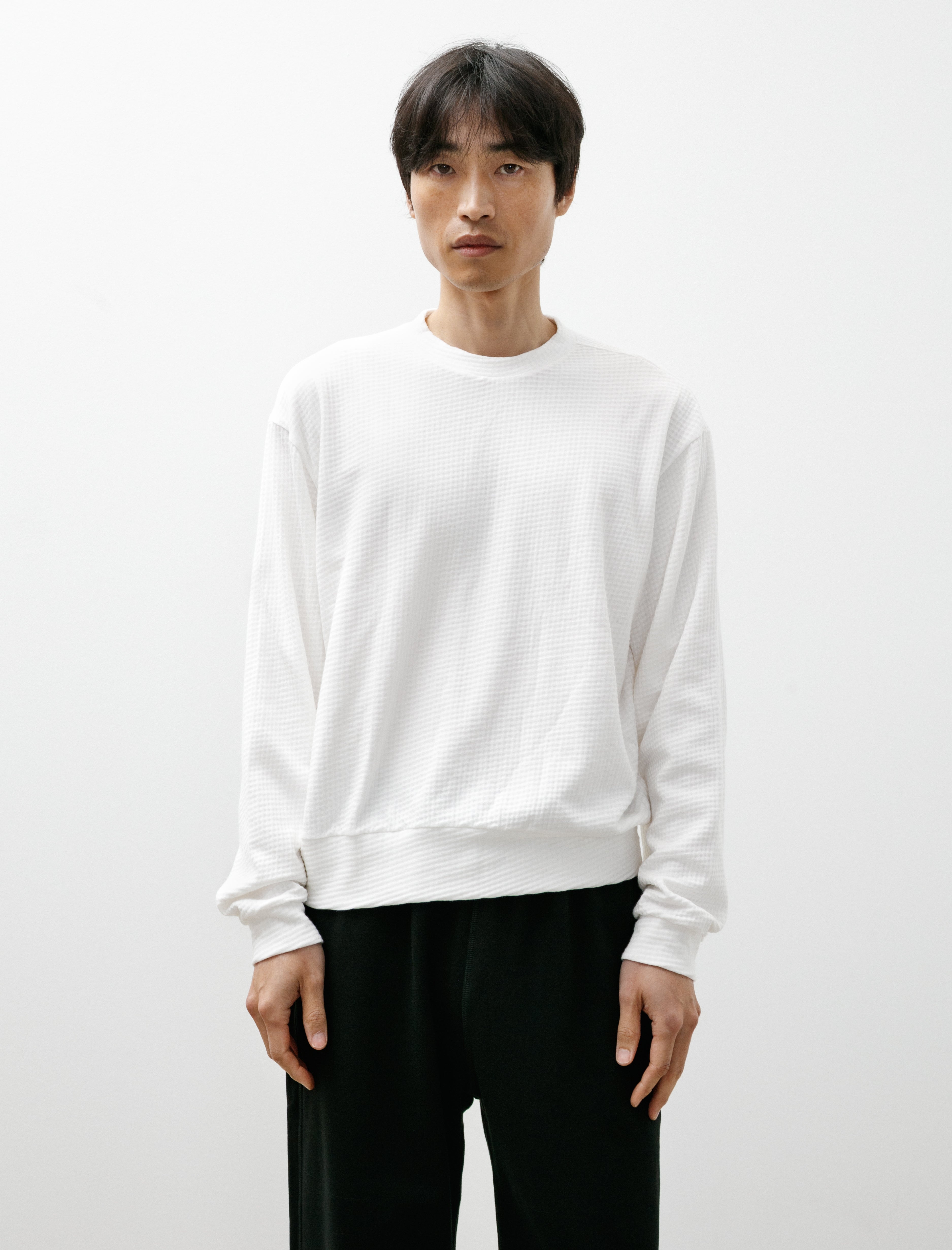 Lady Whtie Co. 2 Ply Gauze Crewneck White