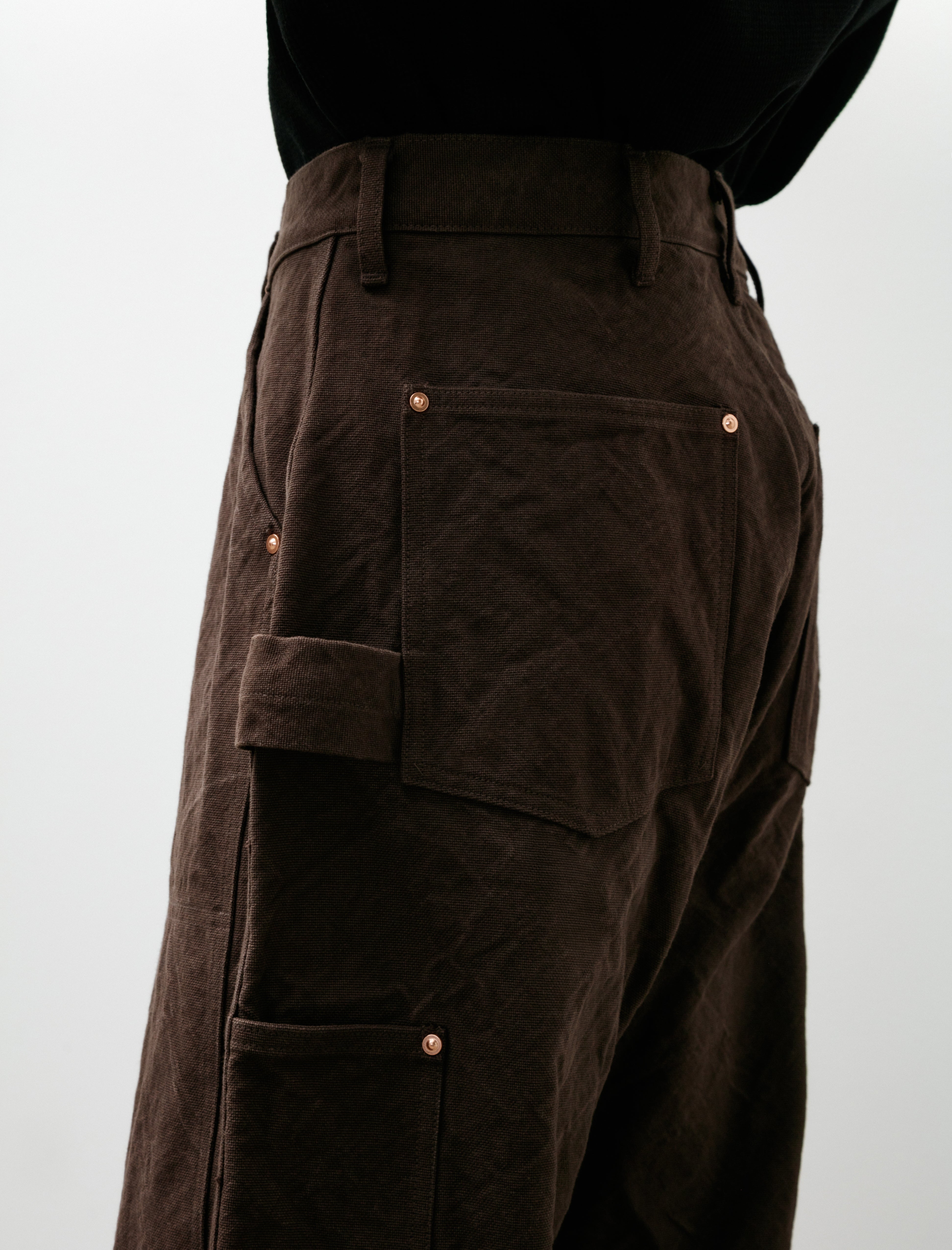 Comoli Cotton Duck Painter Pants Brown