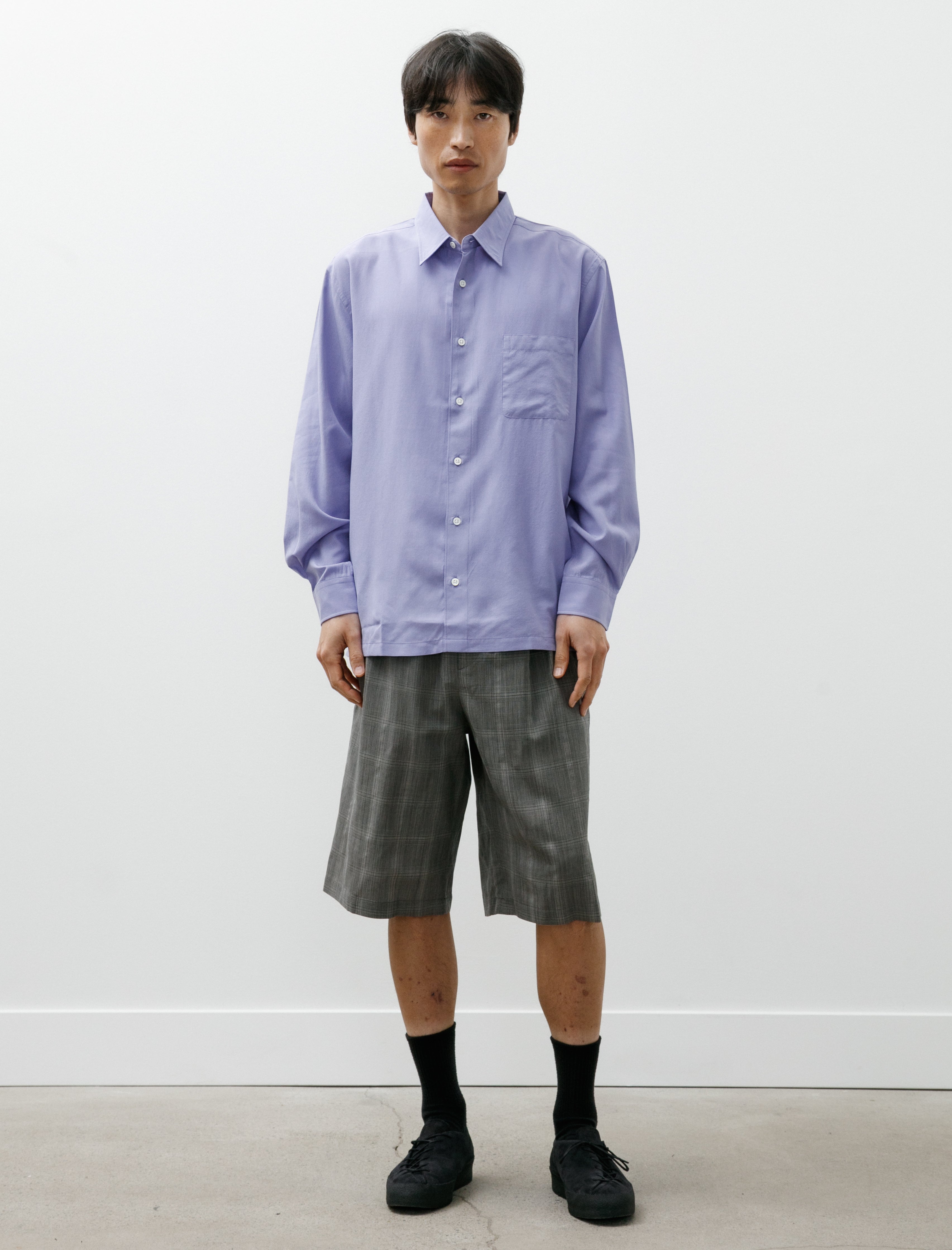 Ernie Palo Wool Check Easy Half Pants Check