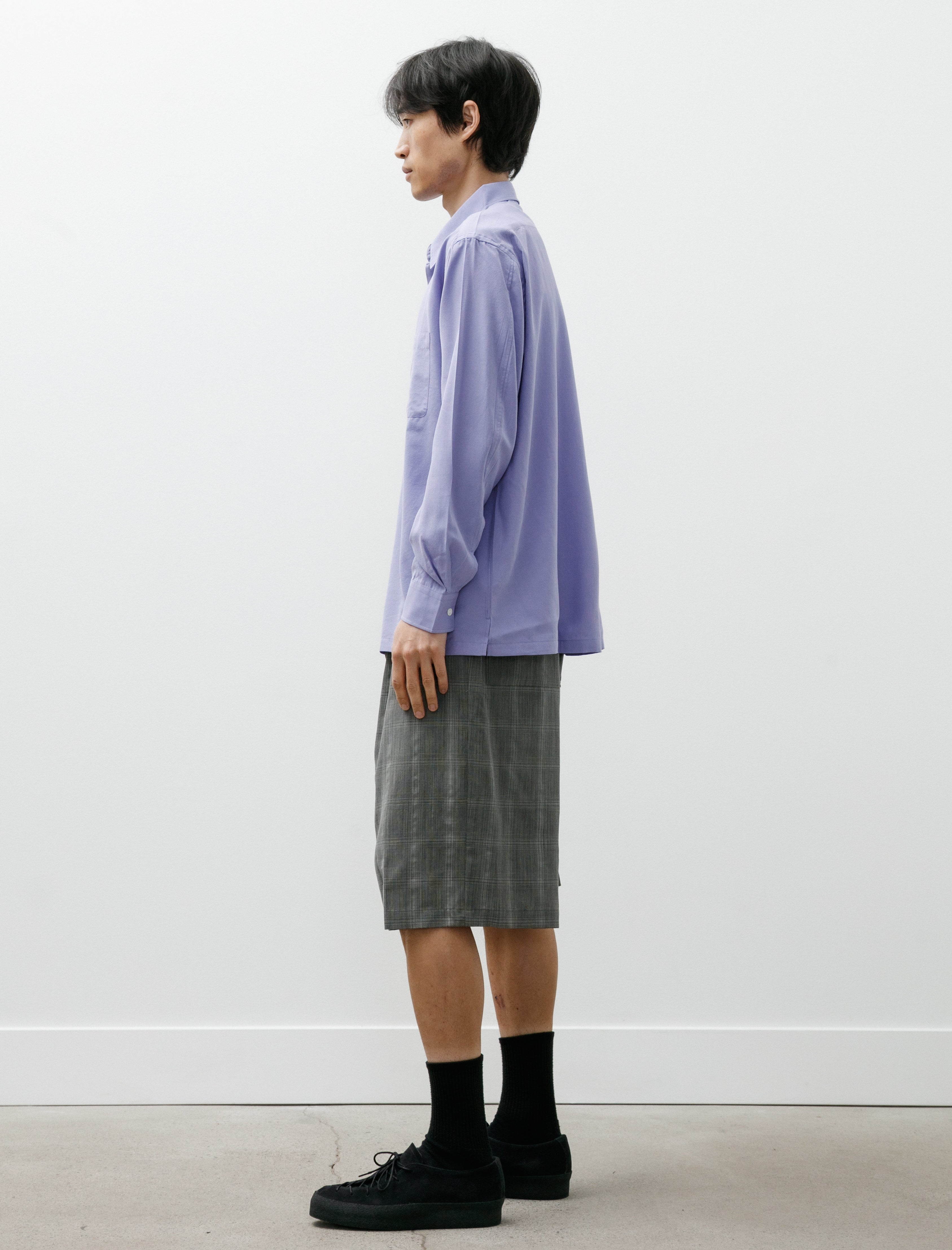 Ernie Palo Wool Check Easy Half Pants Check
