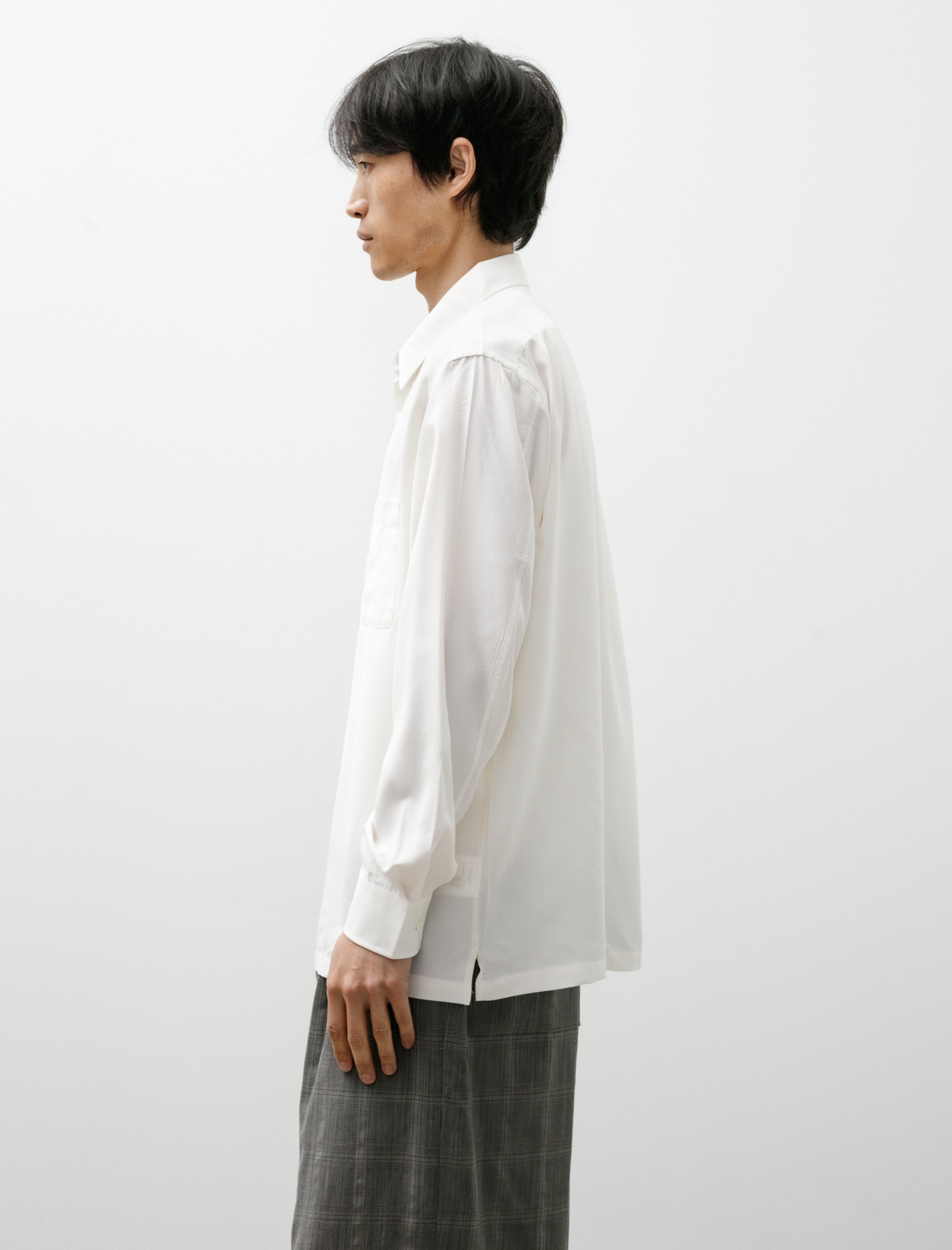 Ernie Palo Silk Nidom Shirt White