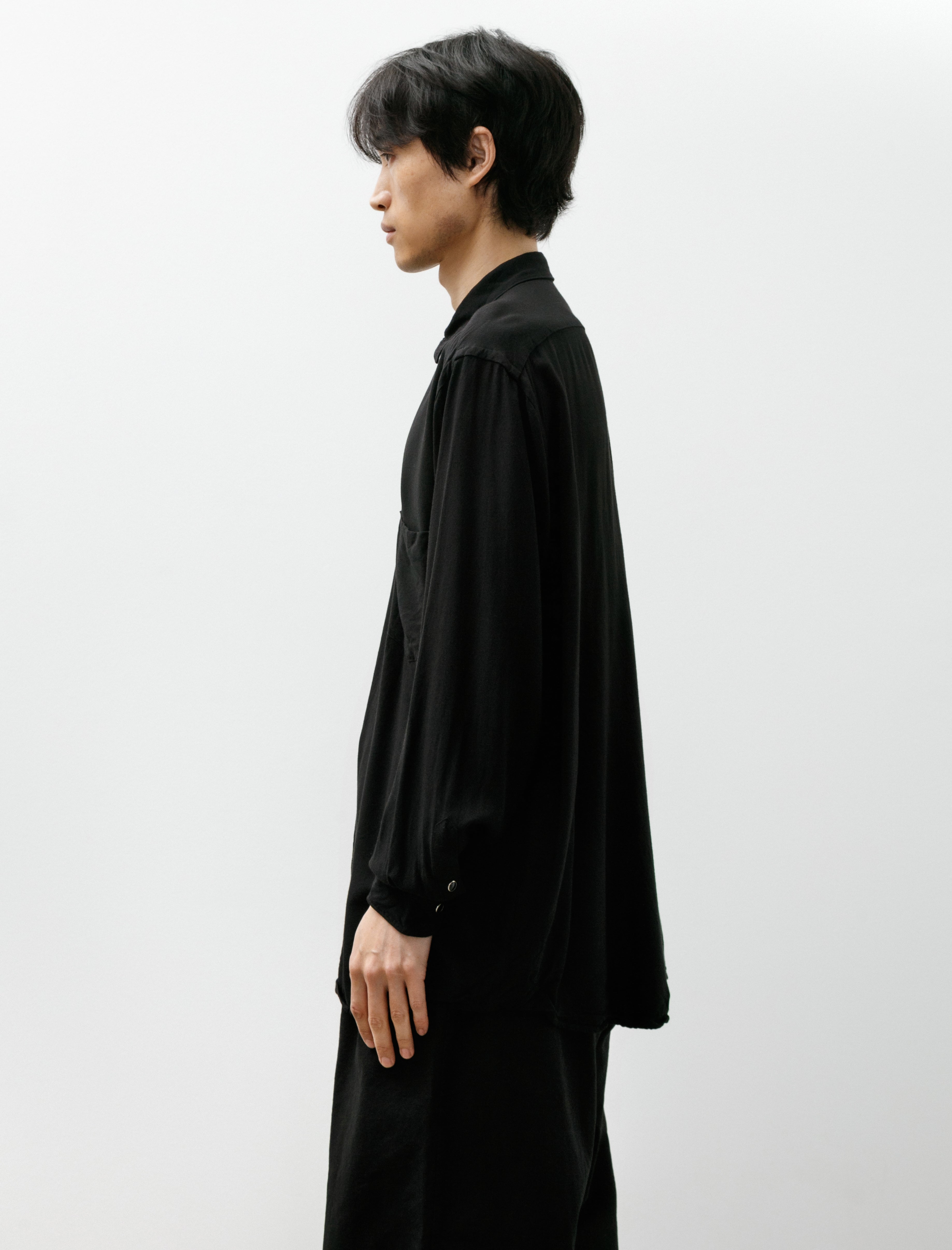 Comoli Rayon Comoli Shirt Black