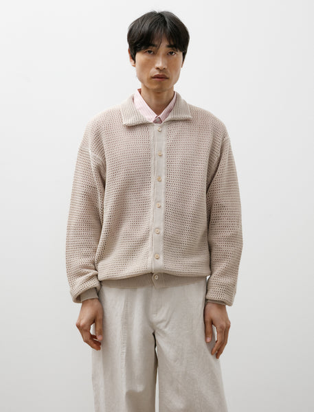 Ernie Palo　Linen Rib Cardigan Ernie Palo Knit Cardigan Ivory – Neighbour