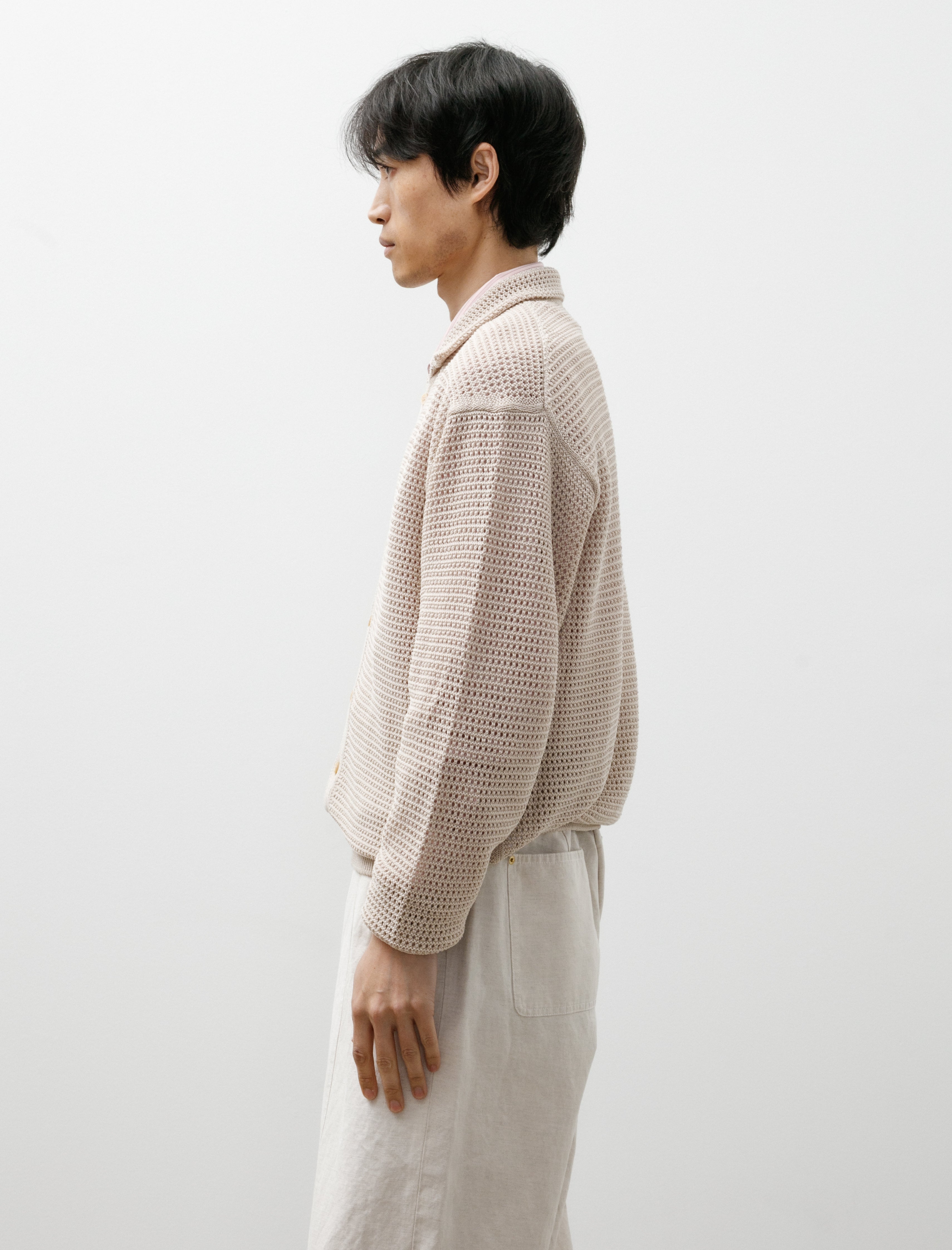Ernie Palo Knit Cardigan Ivory