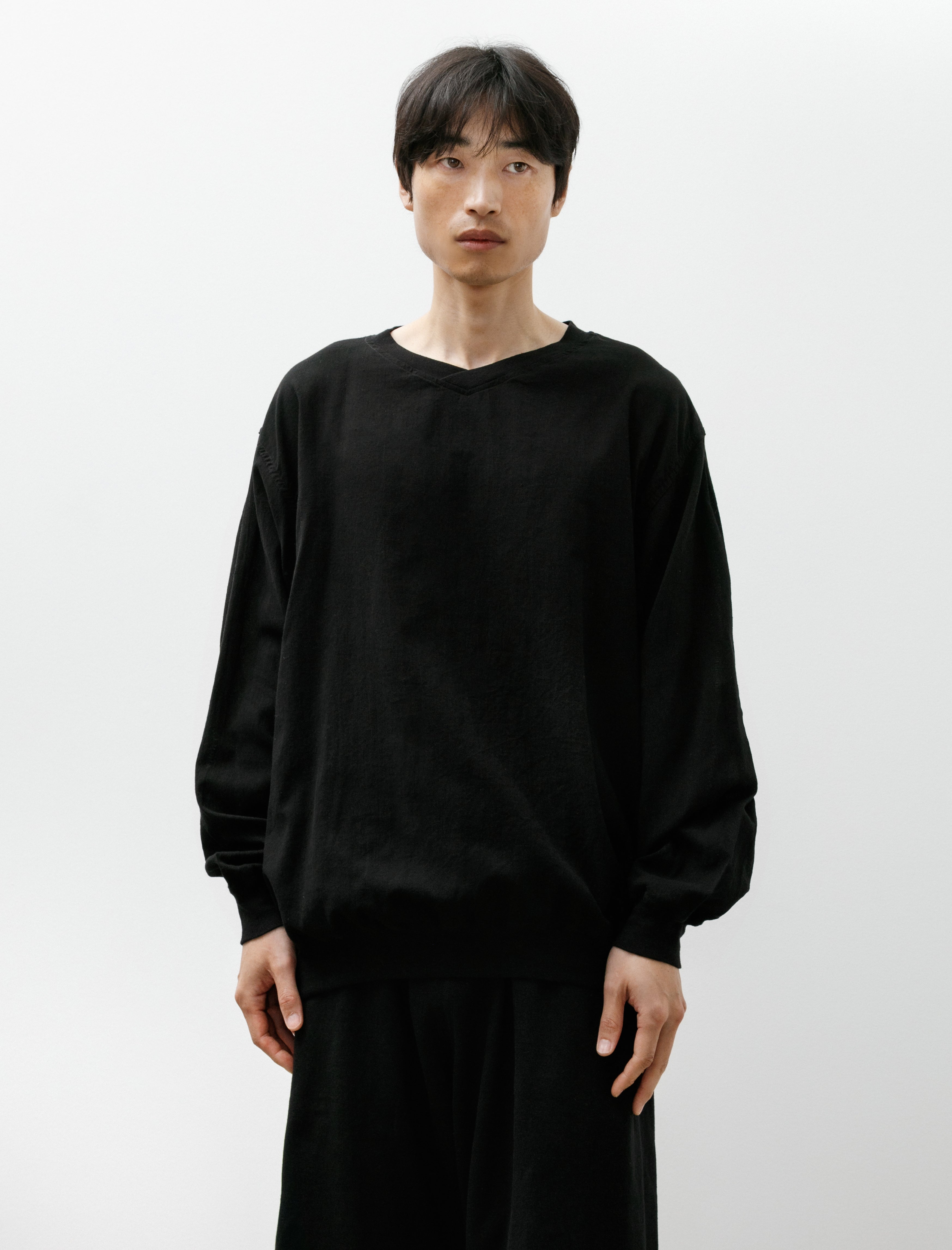 Comoli Oxford Pullover Black