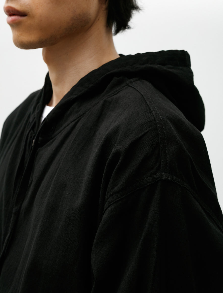 Oxford Zip Hoodie Black - Image 4