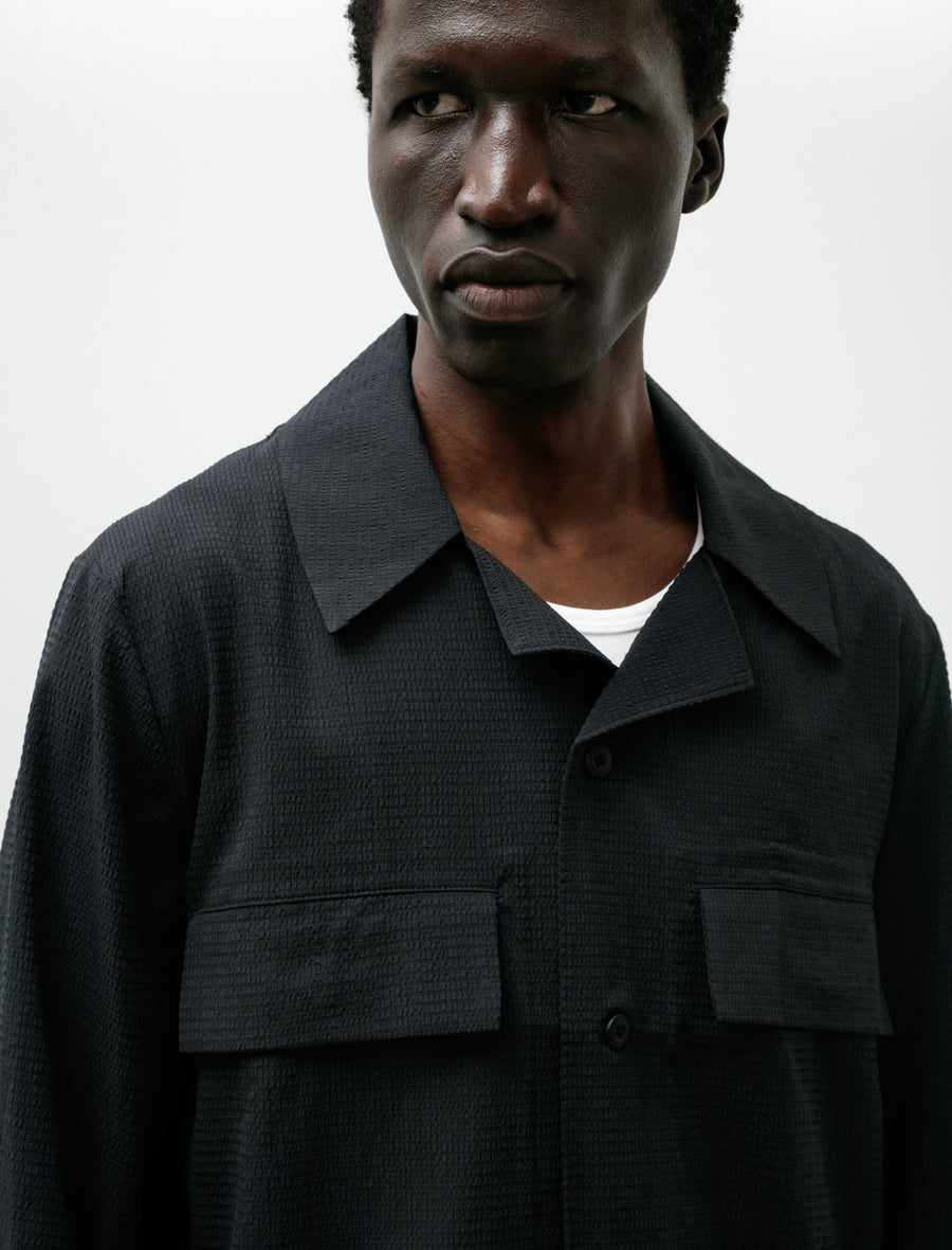 Wing Mesh Button Down Black - Image 4
