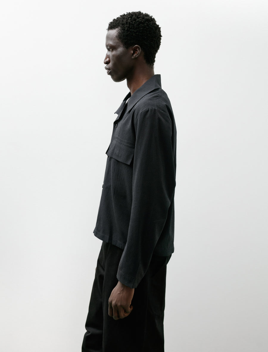 Wing Mesh Button Down Black - Image 3