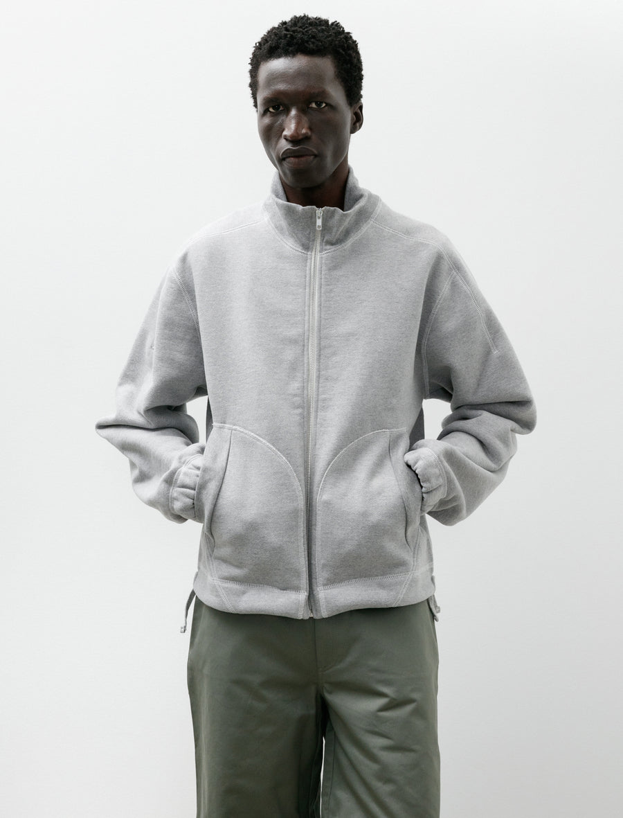 Knot Zip Sweater Heather Grey - Image 1