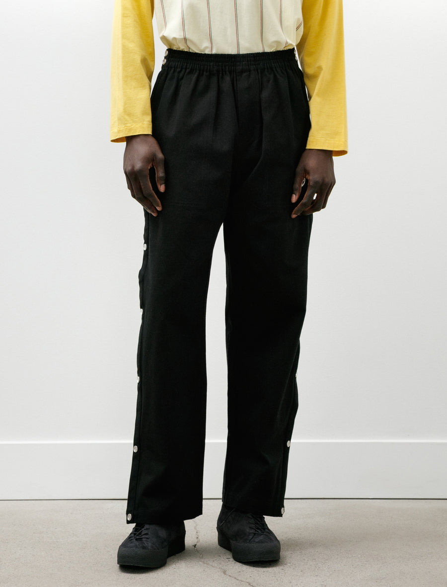 Twill Tear Away Track Pants Black - Image 4