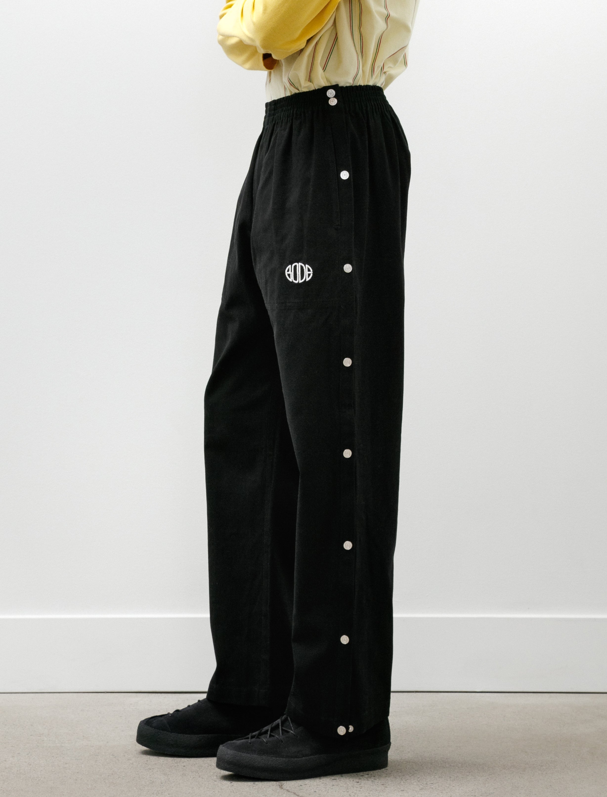 Bode Twill Tear Away Track Pants Black