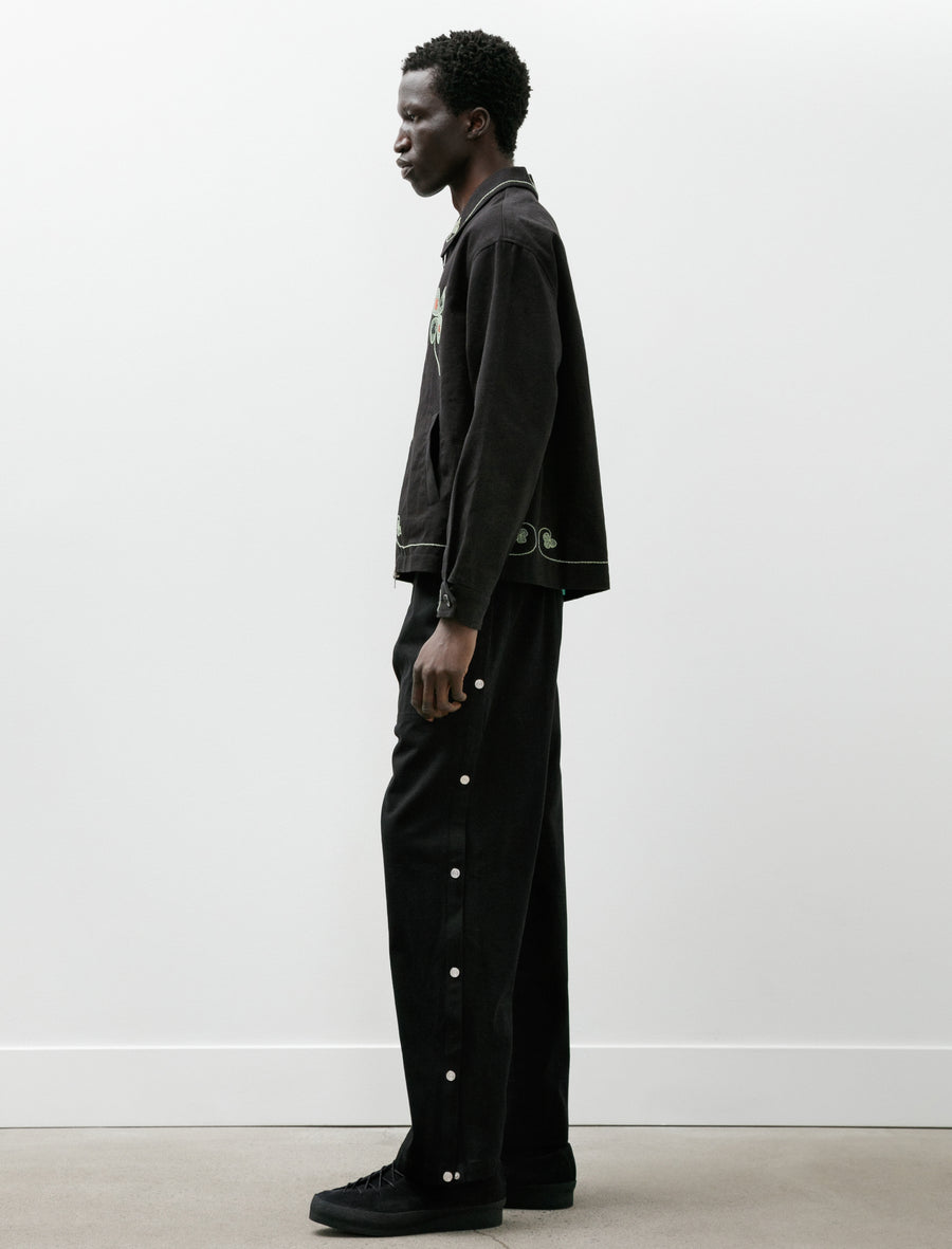 Twill Tear Away Track Pants Black - Image 3
