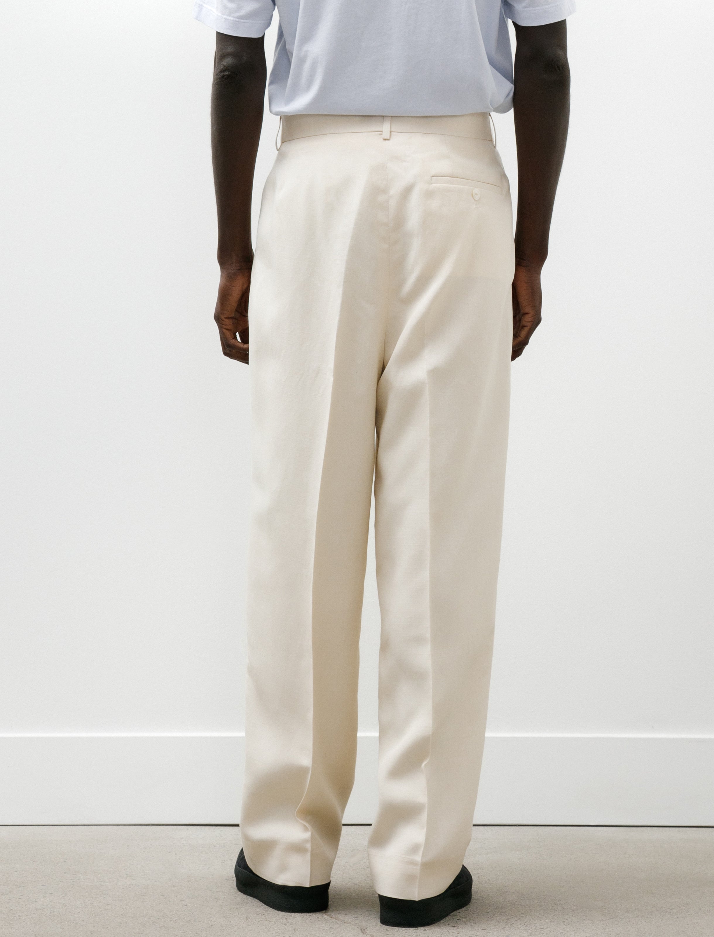 Bode Slub Weave Trousers Cream