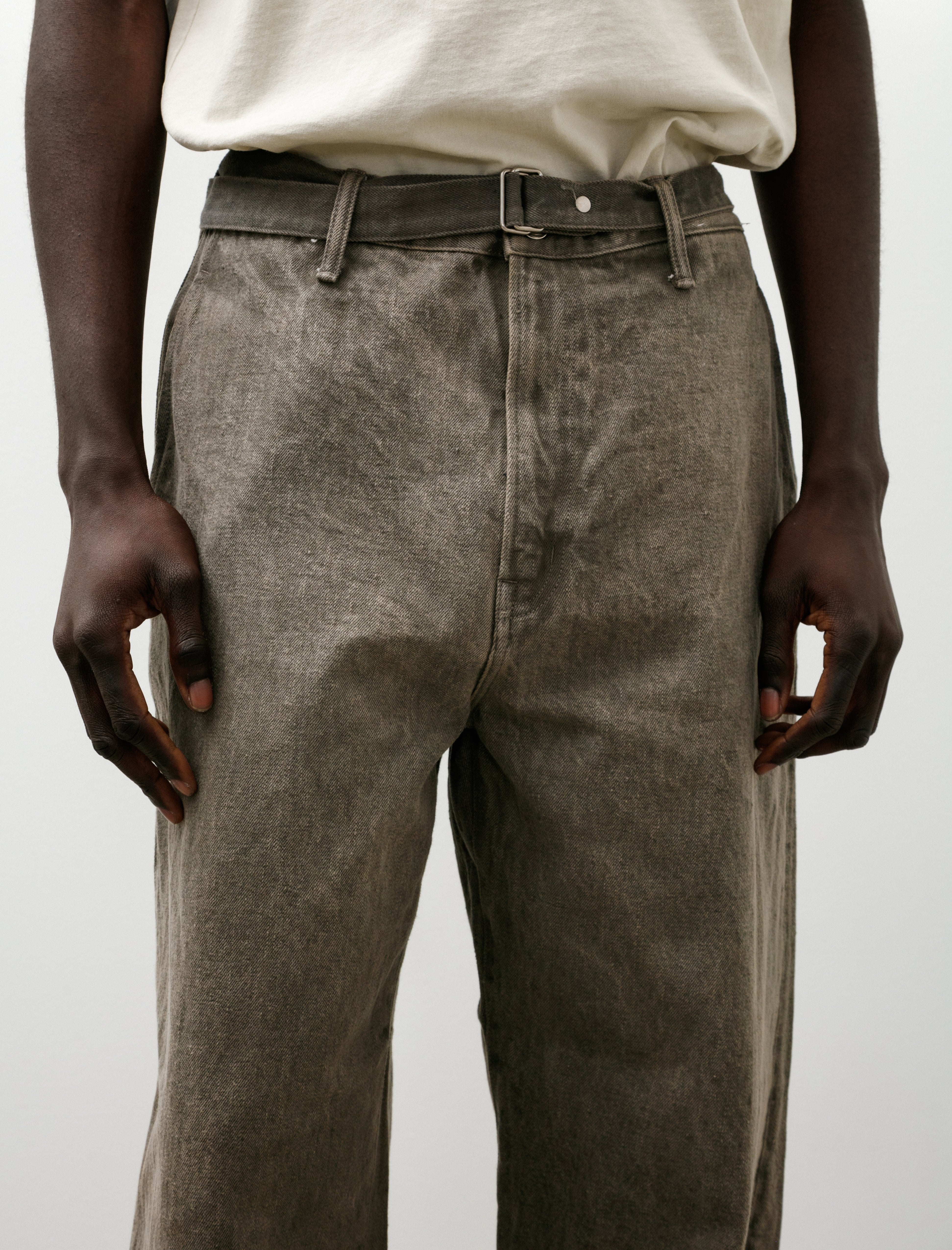 Yoko Sakamoto Belted Trousers Mugwort