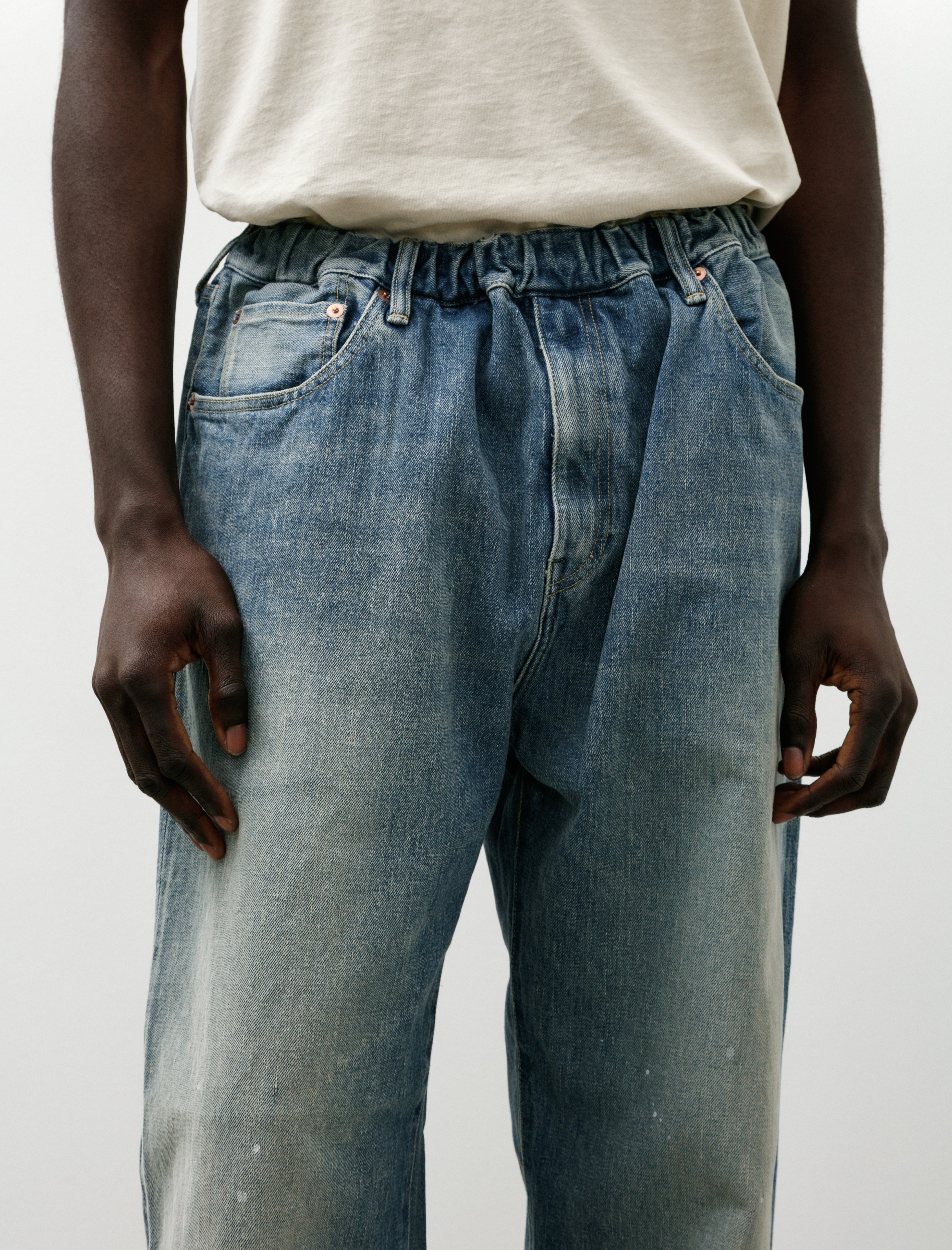 Yoko Sakamoto 5 Pocket Easy Pants Fade Indigo