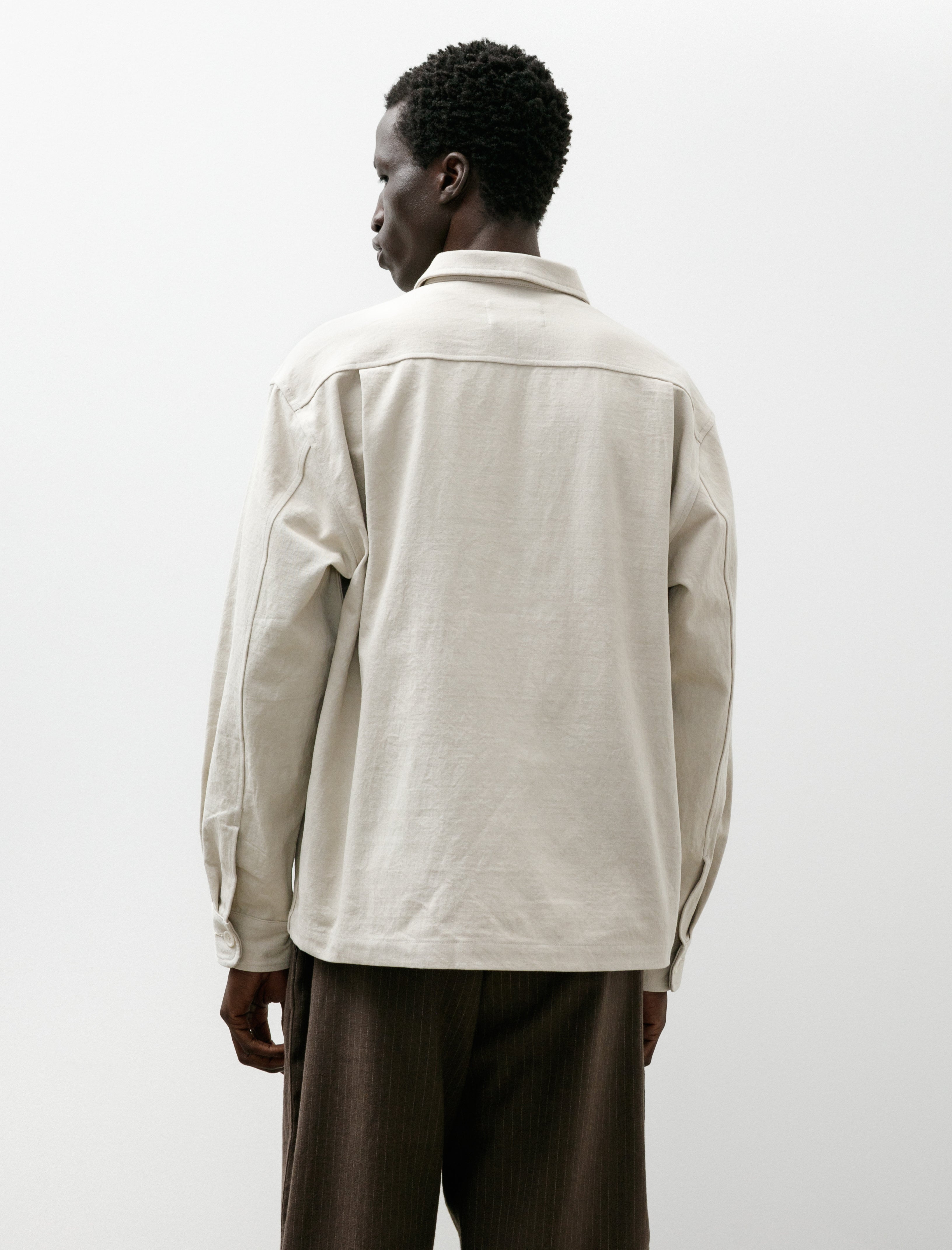 James Coward Travail Shirt Clay Satin Drum Cotton