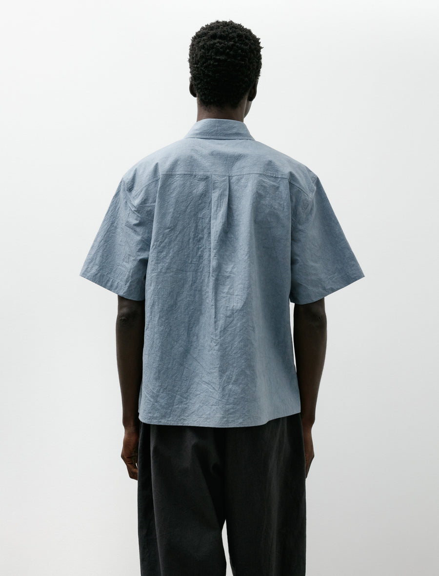 Short Sleeve Shirt Blue Typewriter Drum Cotton - Image 2