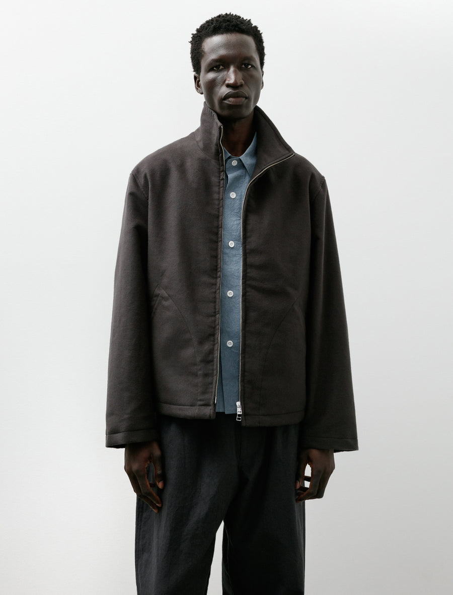 Circuit Jacket Charcoal Cotton Silk Moleskin - Image 1