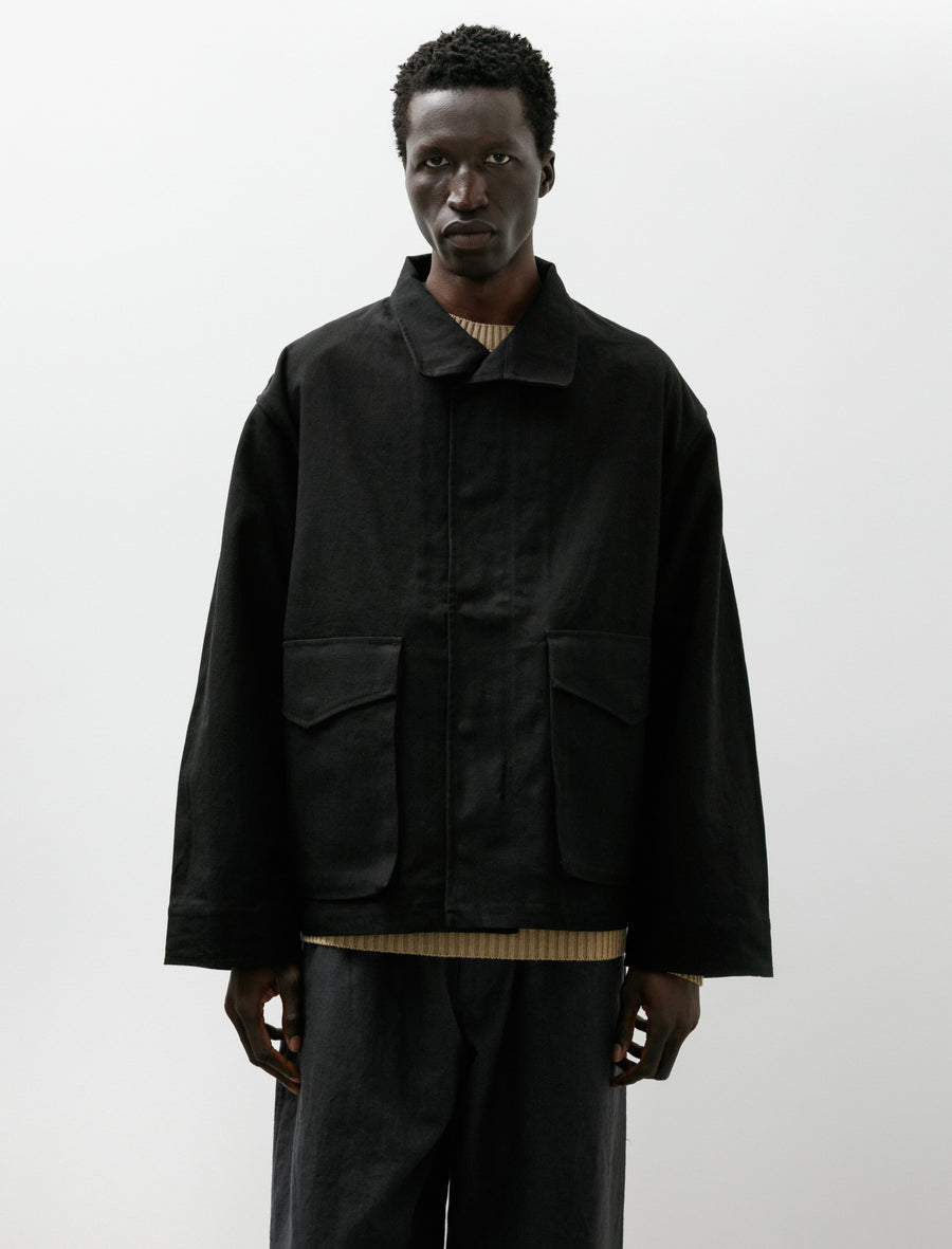 Six Jacket Black Waxed Cotton Washi Ox - Image 1