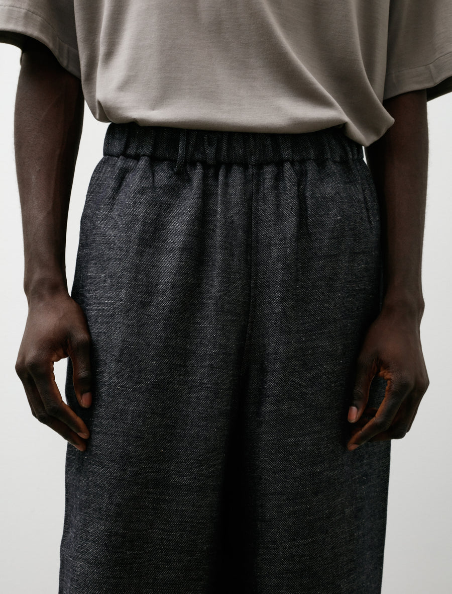 Linen Easy Trousers Navy Grey - Image 7