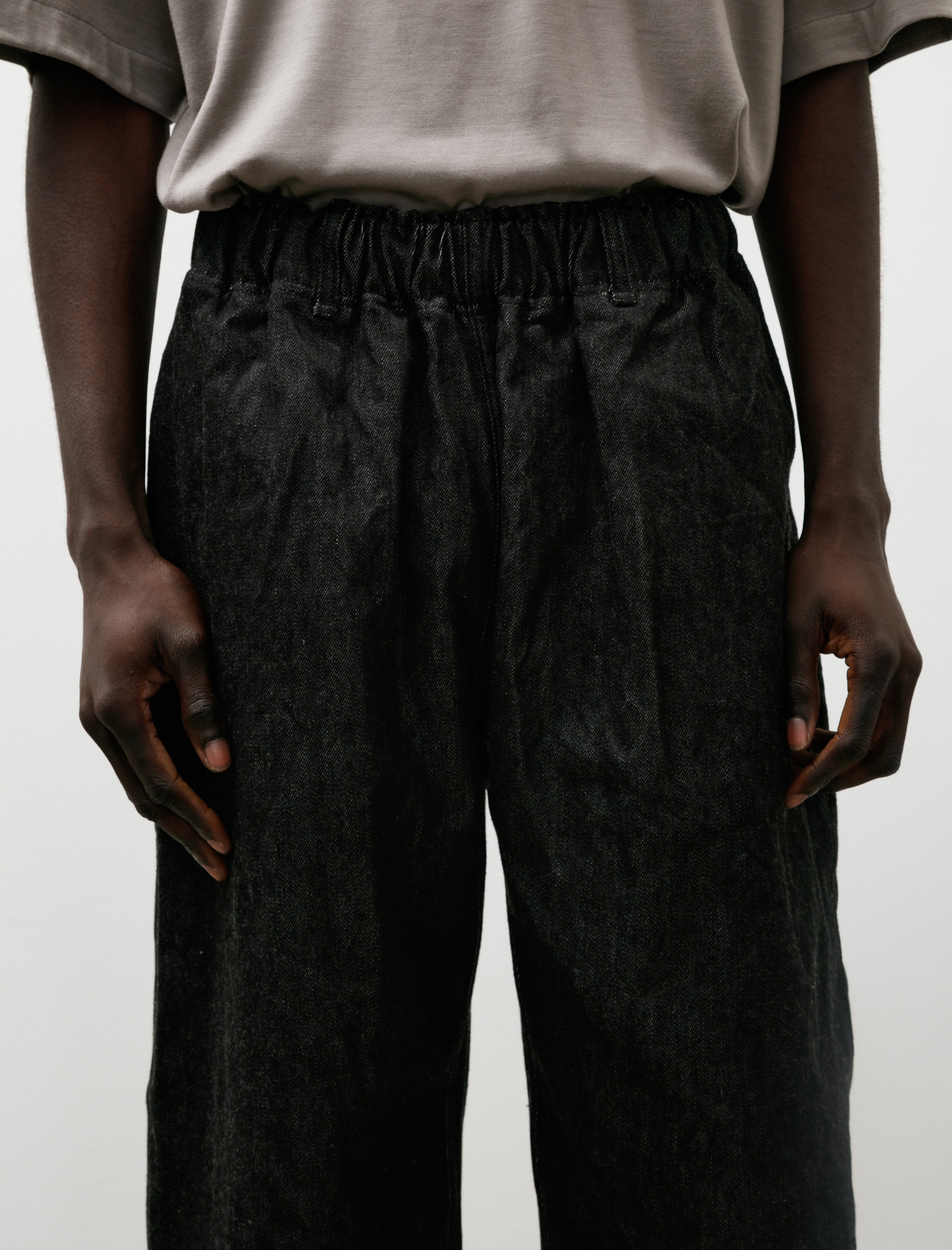 Dana Lee Brown Crawl Jean Hemp Warp Wool Selvedge Fox Fibre Stripe