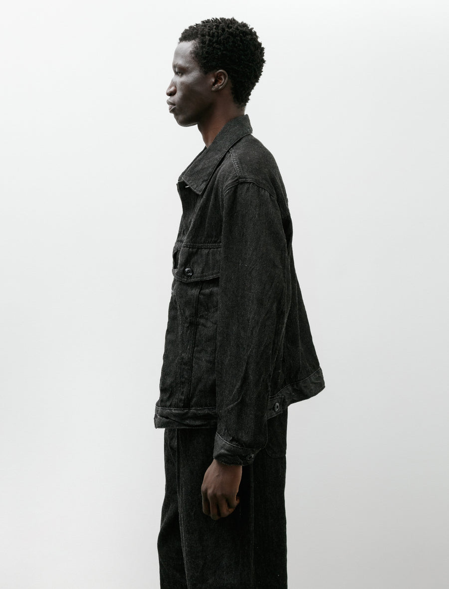 Crawl Jacket Hemp Warp Wool Selvedge Fox Fibre Stripe - Image 3
