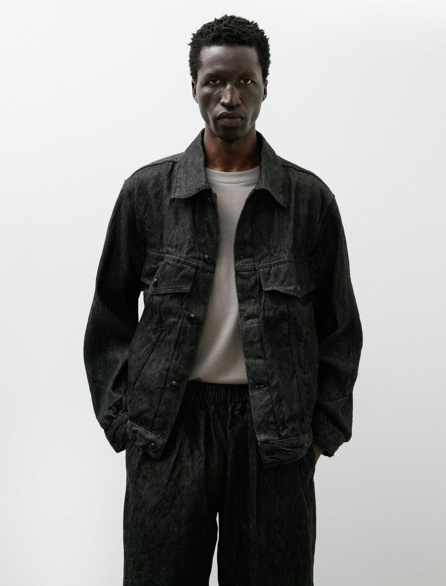 Crawl Jacket Hemp Warp Wool Selvedge Fox Fibre Stripe - Image 1
