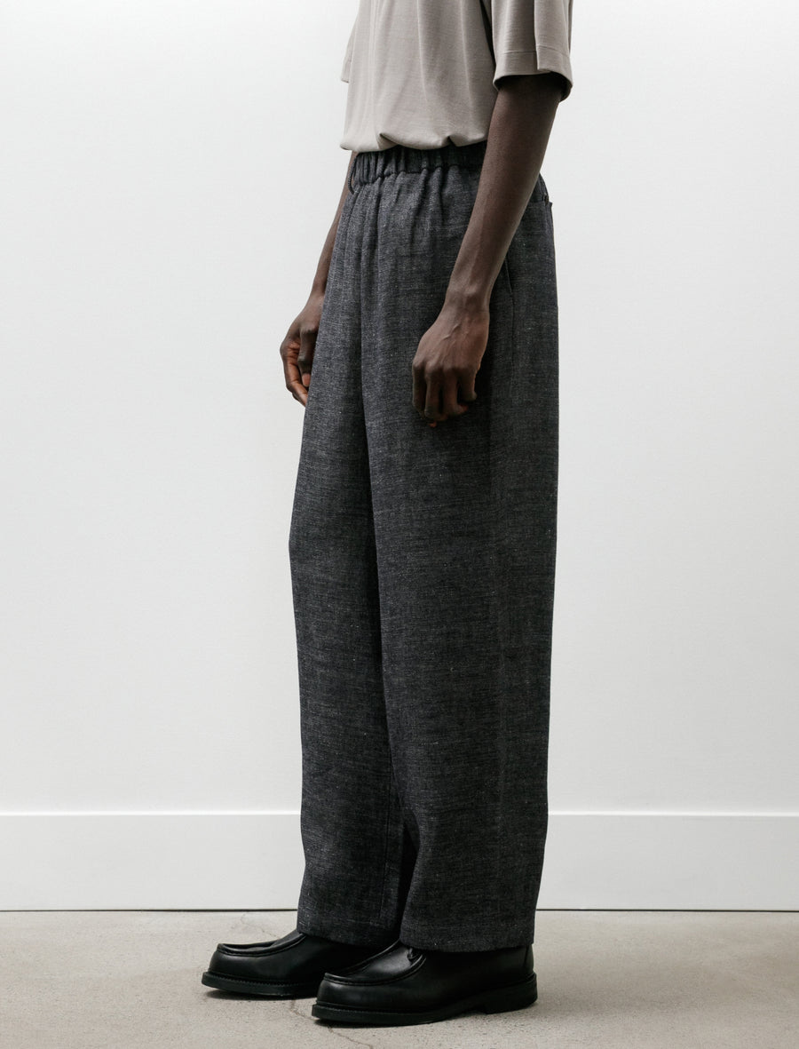 Linen Easy Trousers Navy Grey - Image 6