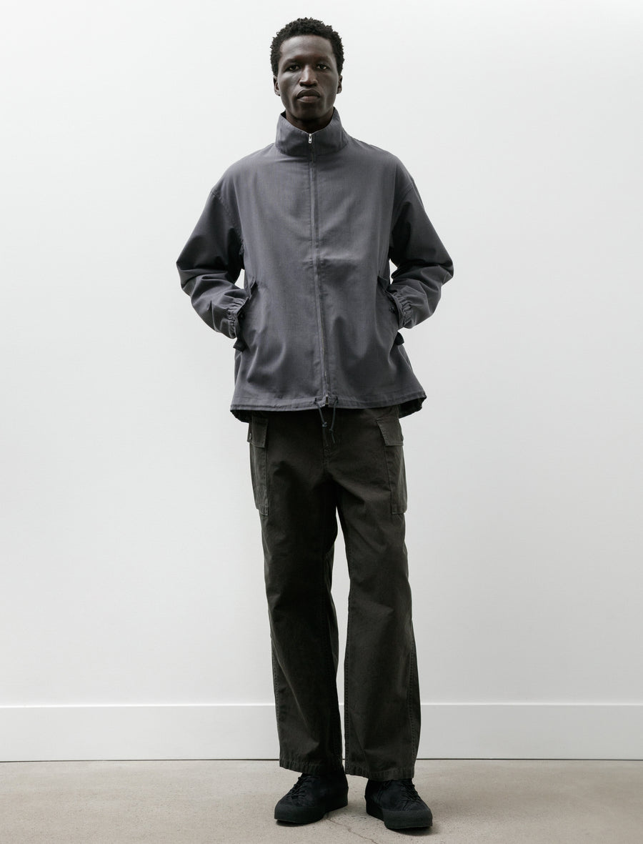 Poplin Cloth Cargo Trousers Faded Charcoal - Image 1