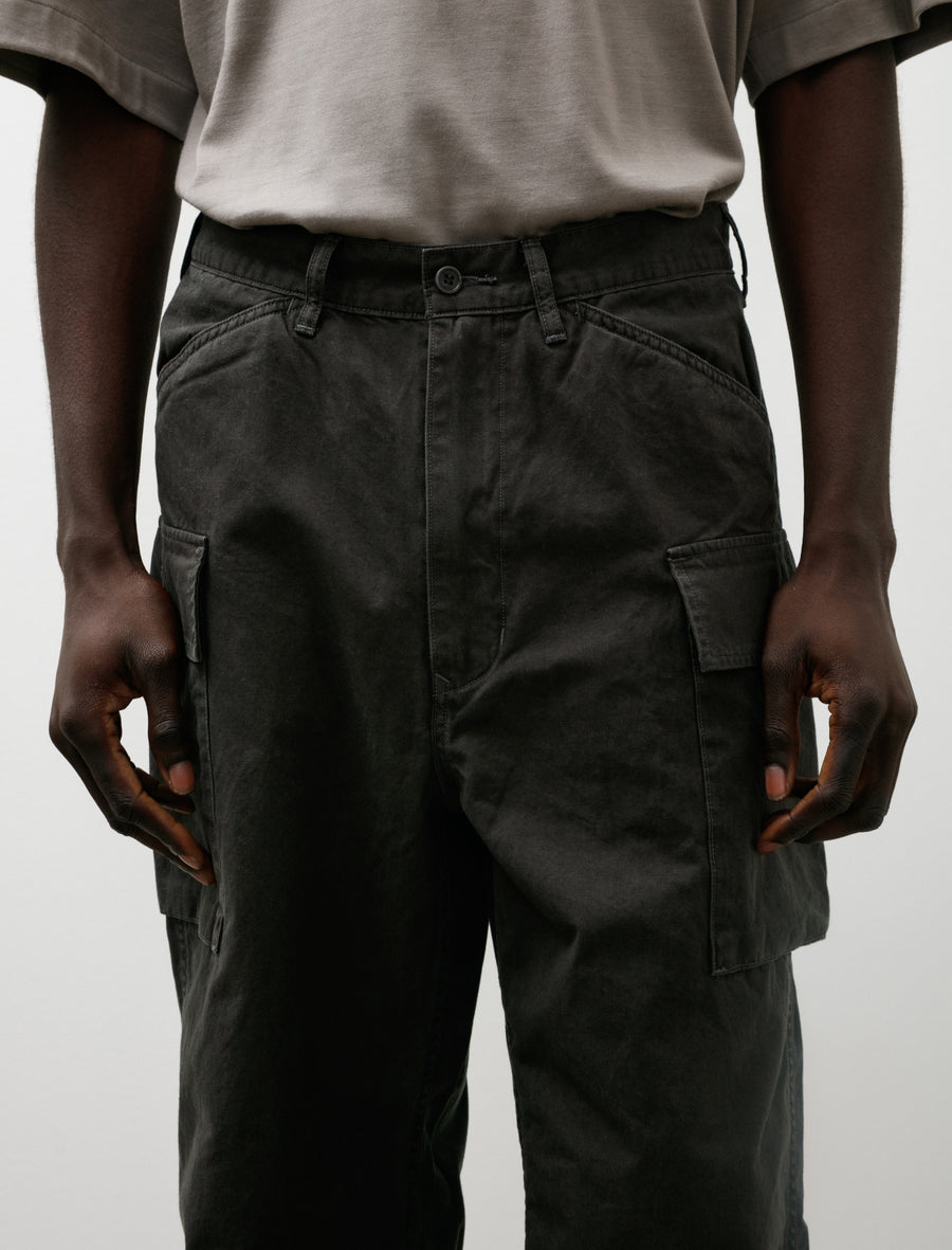 Poplin Cloth Cargo Trousers Faded Charcoal - Image 7