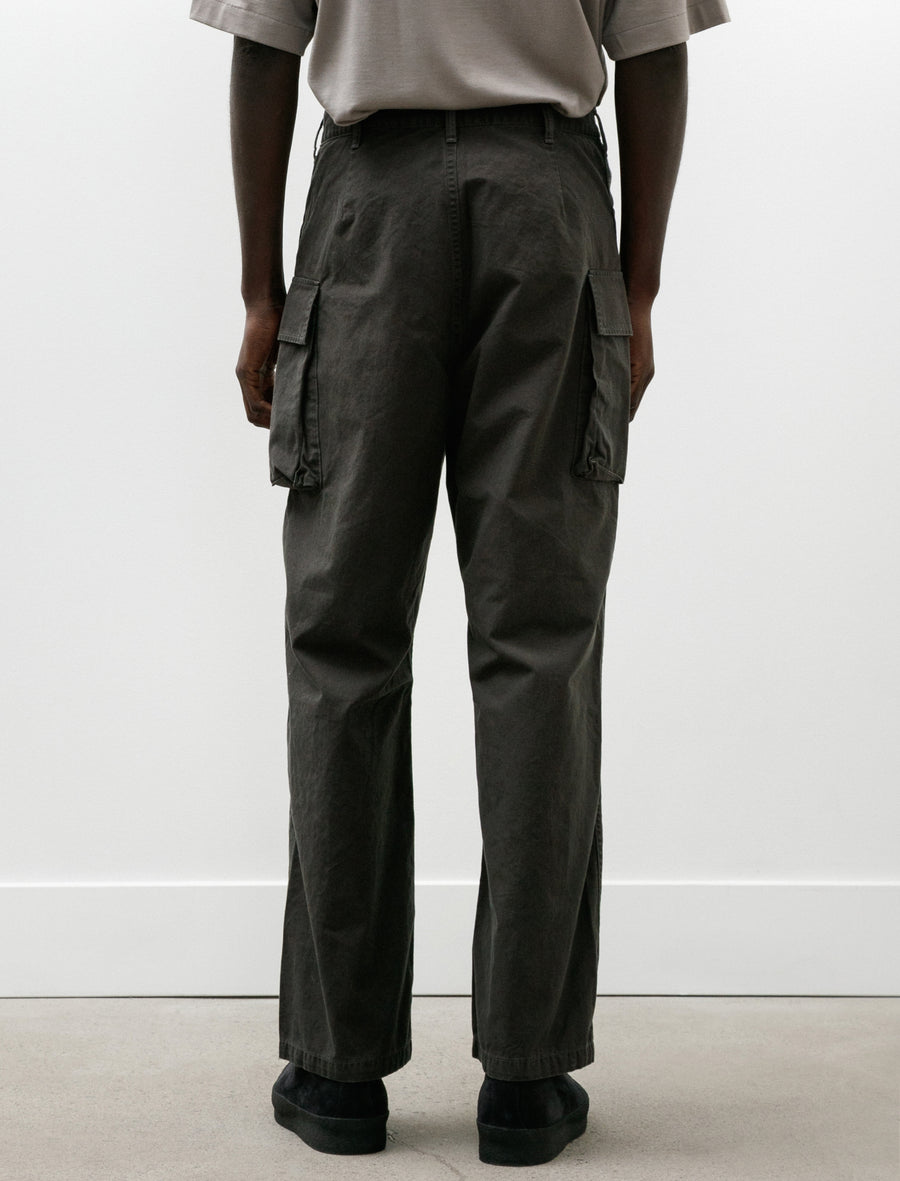 Poplin Cloth Cargo Trousers Faded Charcoal - Image 5