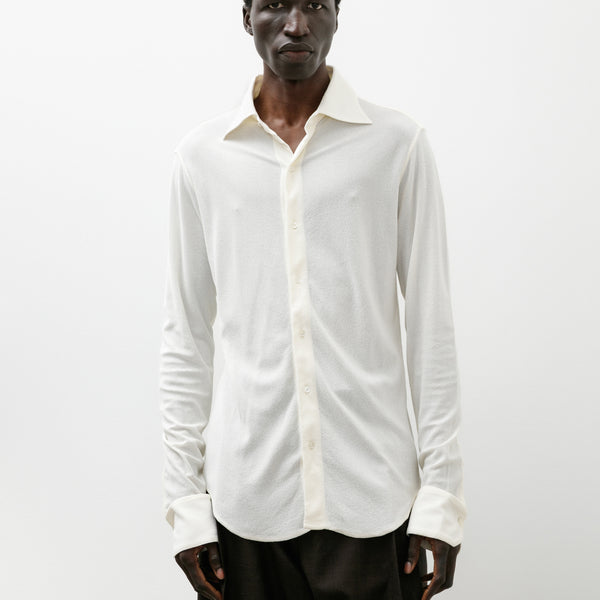 Cecile Tulkens Standard Shirt Viscose Reverse Jersey Ivory – Neighbour