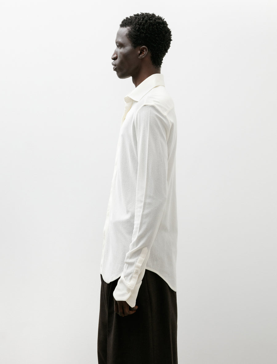 Standard Shirt Viscose Reverse Jersey Ivory - Image 3