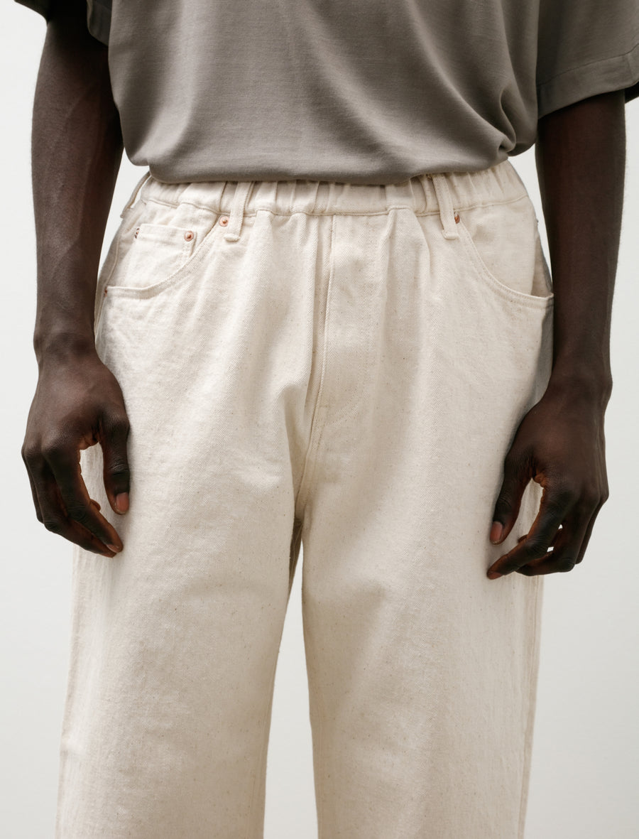 5 Pocket Easy Pants Ecru - Image 7