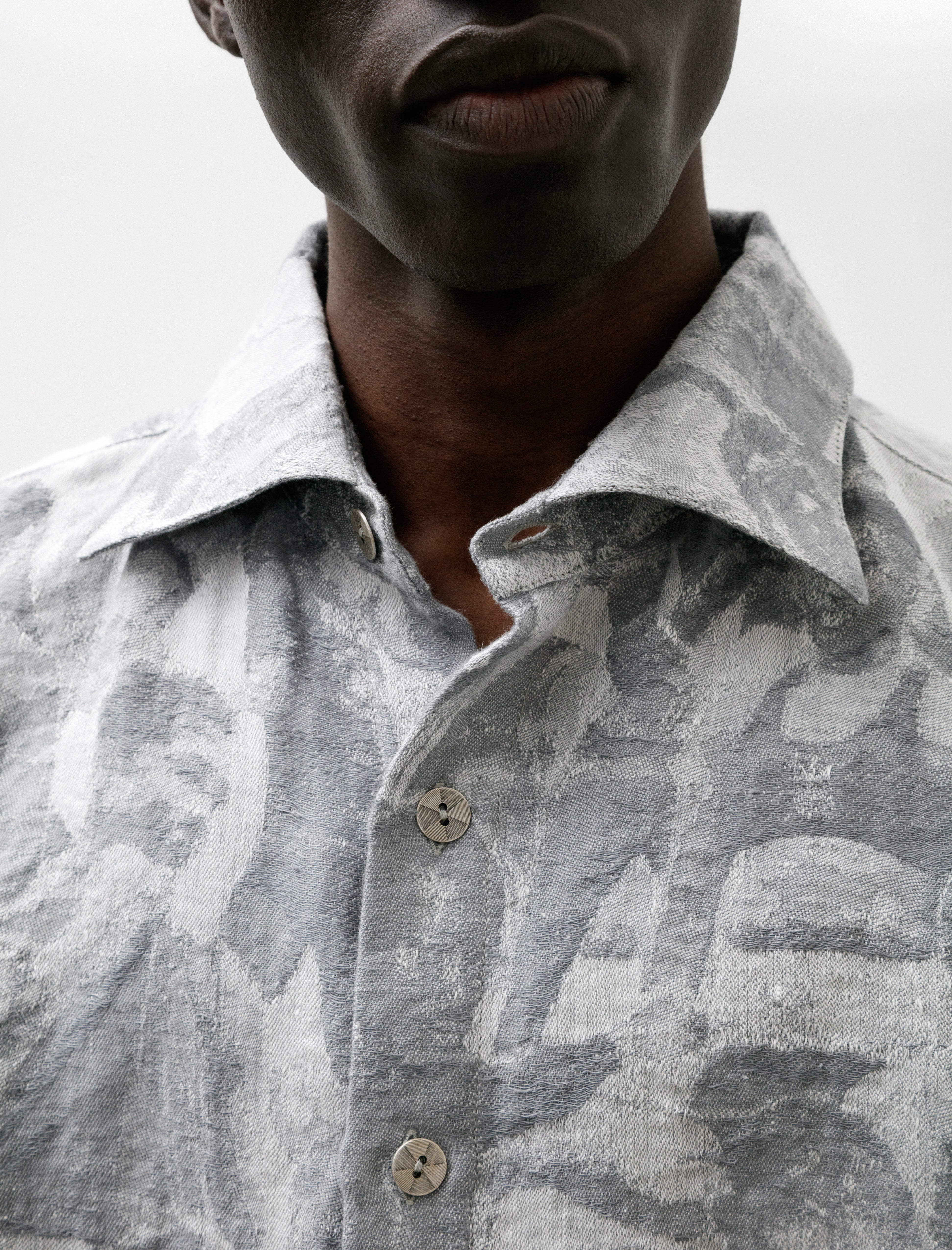 Cecile Tulkens Standard Shirt Long Sleeve Boxer Jacquard