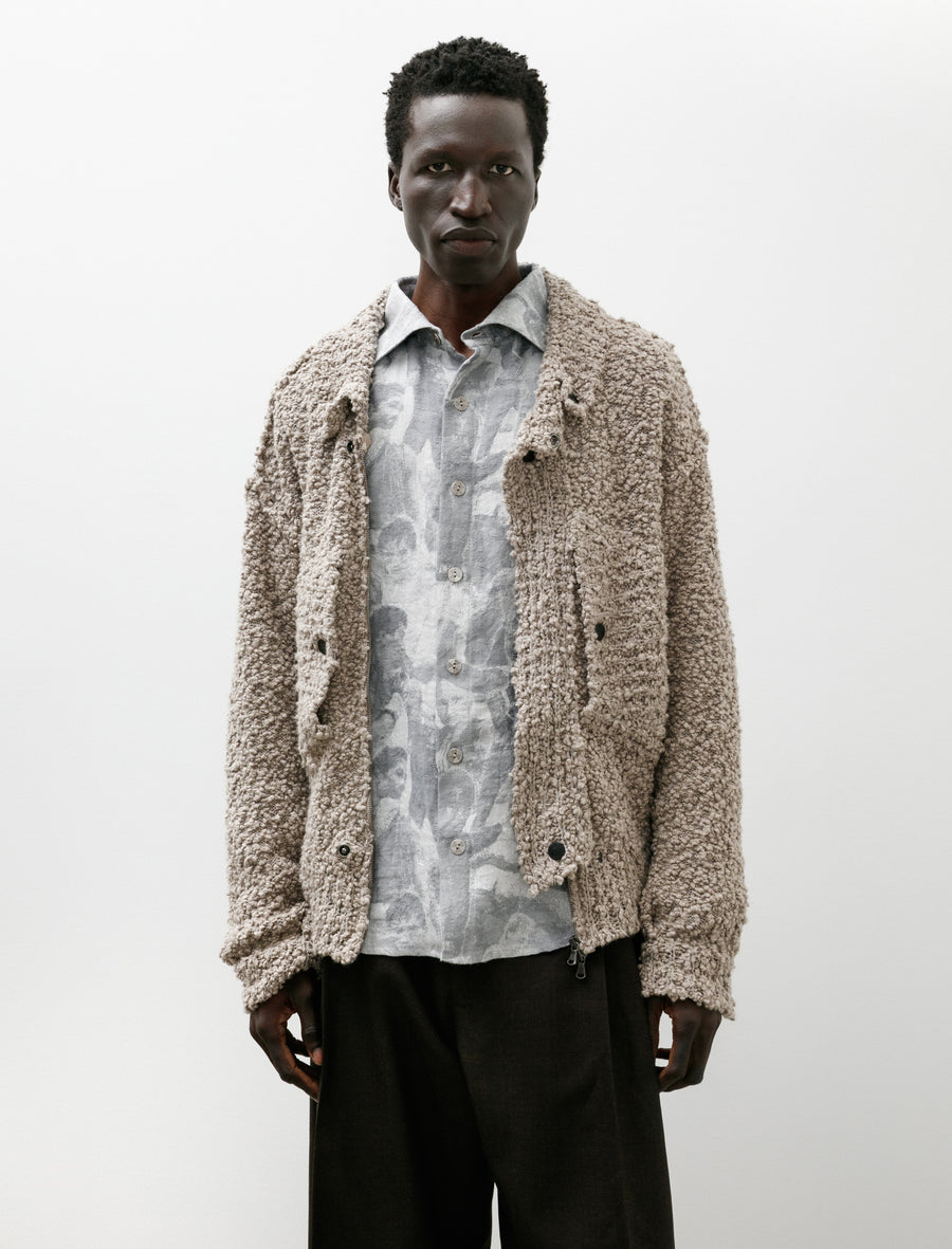 Boucle Popper Jacket Putty - Image 1