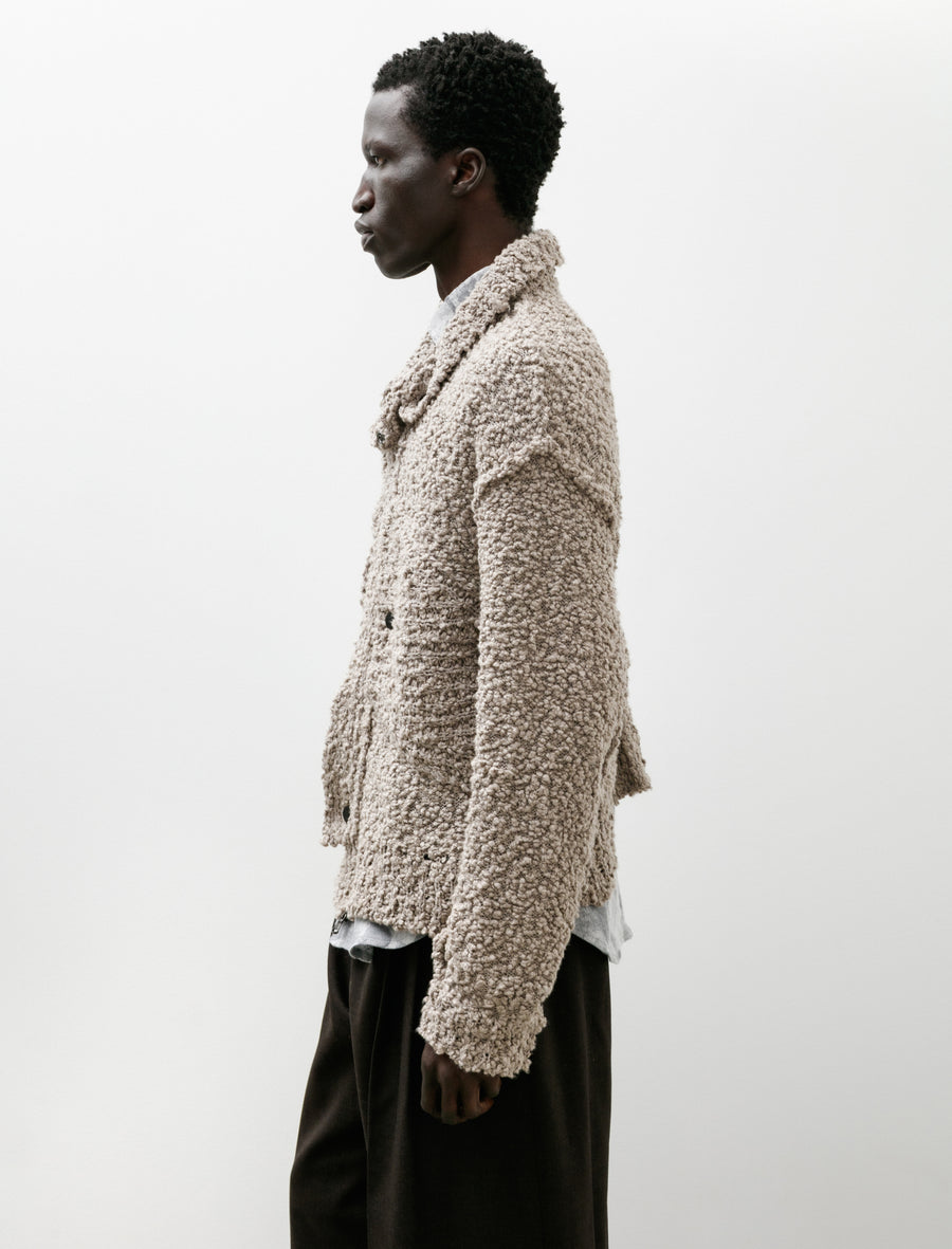Boucle Popper Jacket Putty - Image 3
