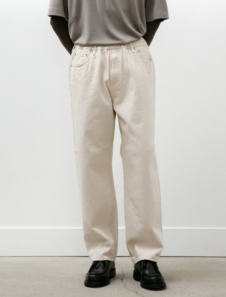5 Pocket Easy Pants Ecru - Image 4