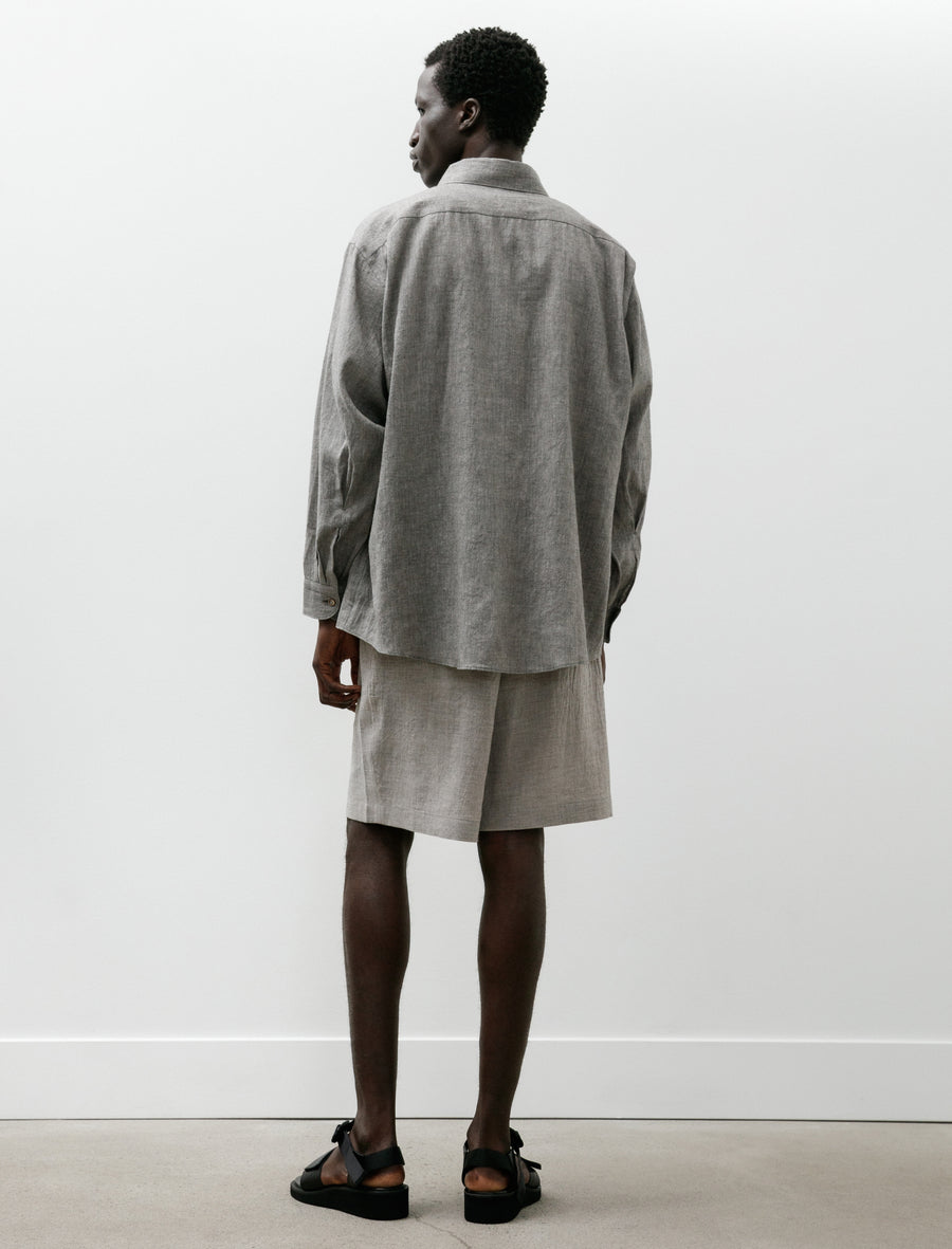 Yak Mixed L/C Easy Shorts Light Grey - Image 2