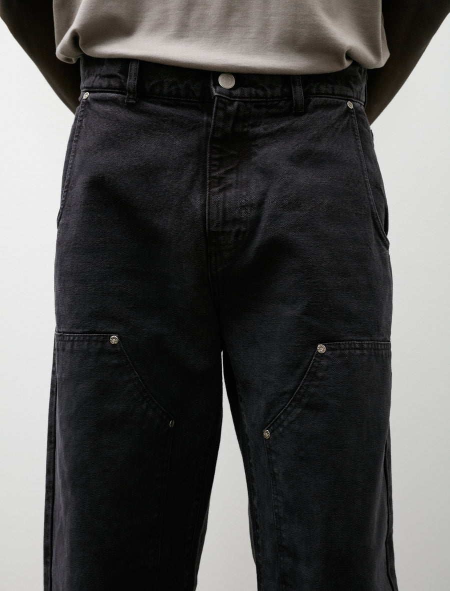 Double Knee Jeans Dark Grey Canvas - Image 7