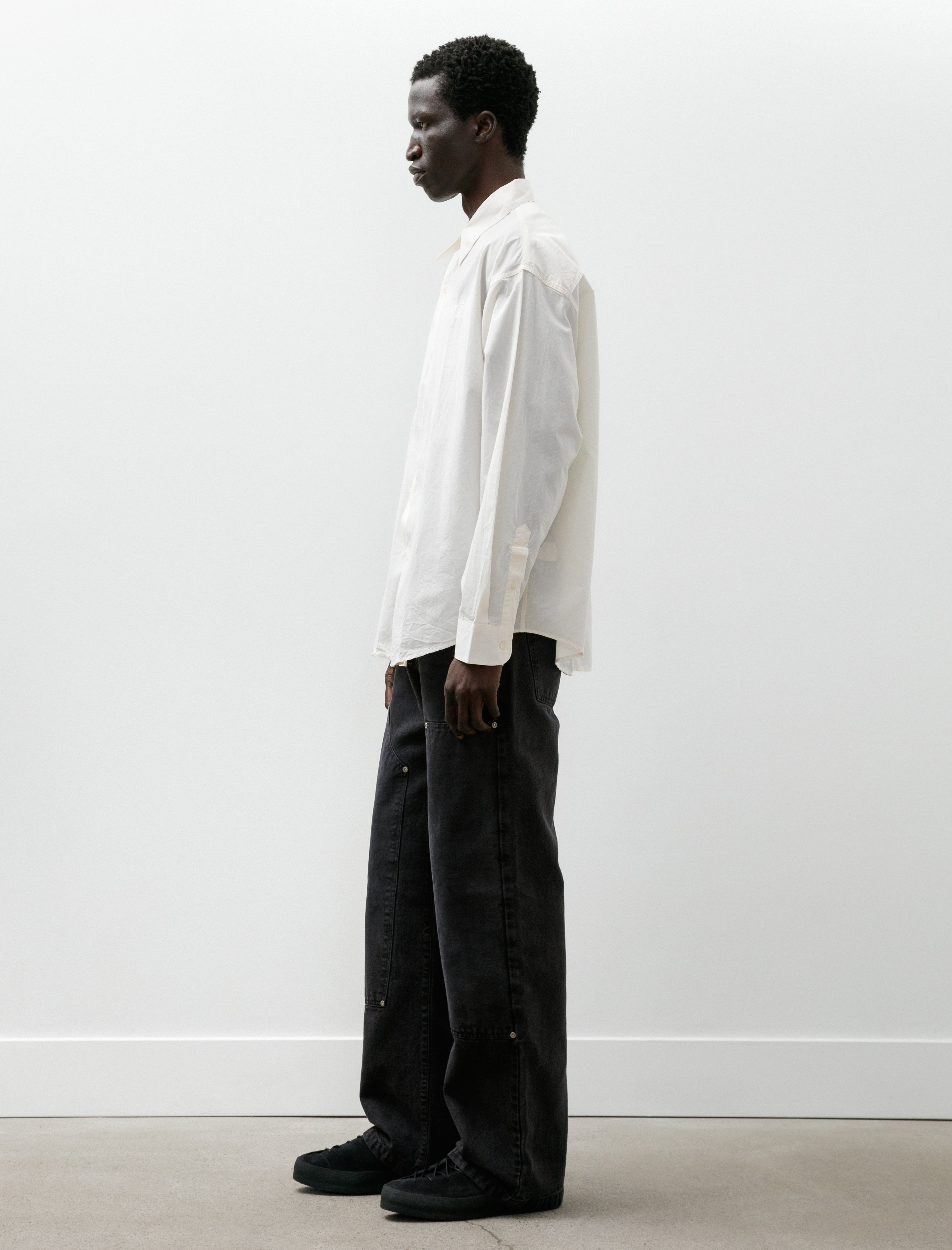 mfpen Double Knee Jeans Dark Grey Canvas