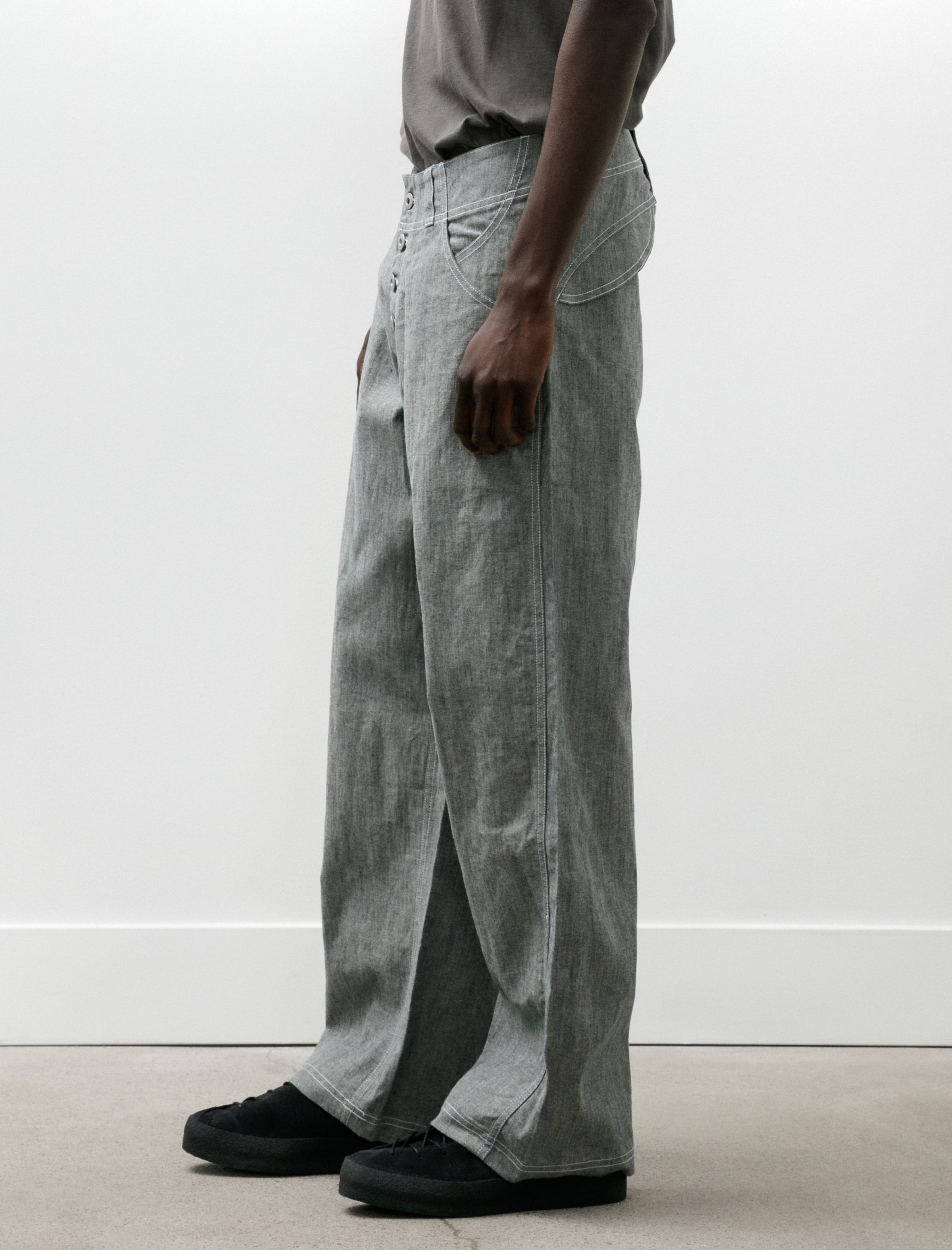 Colin Meredith Coin Loop Pant Linen Denim