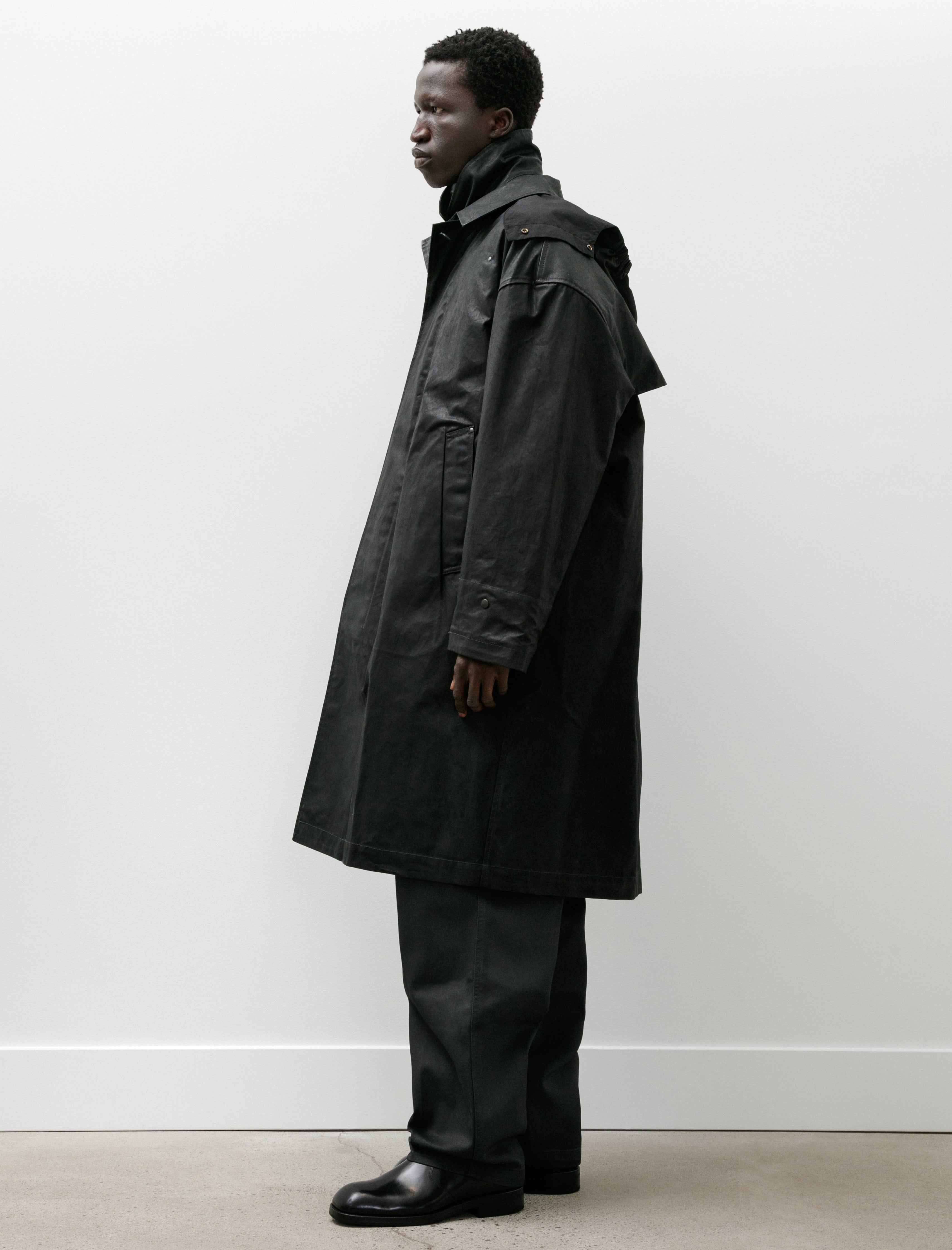 Lemaire Hooded Raincoat Onyx