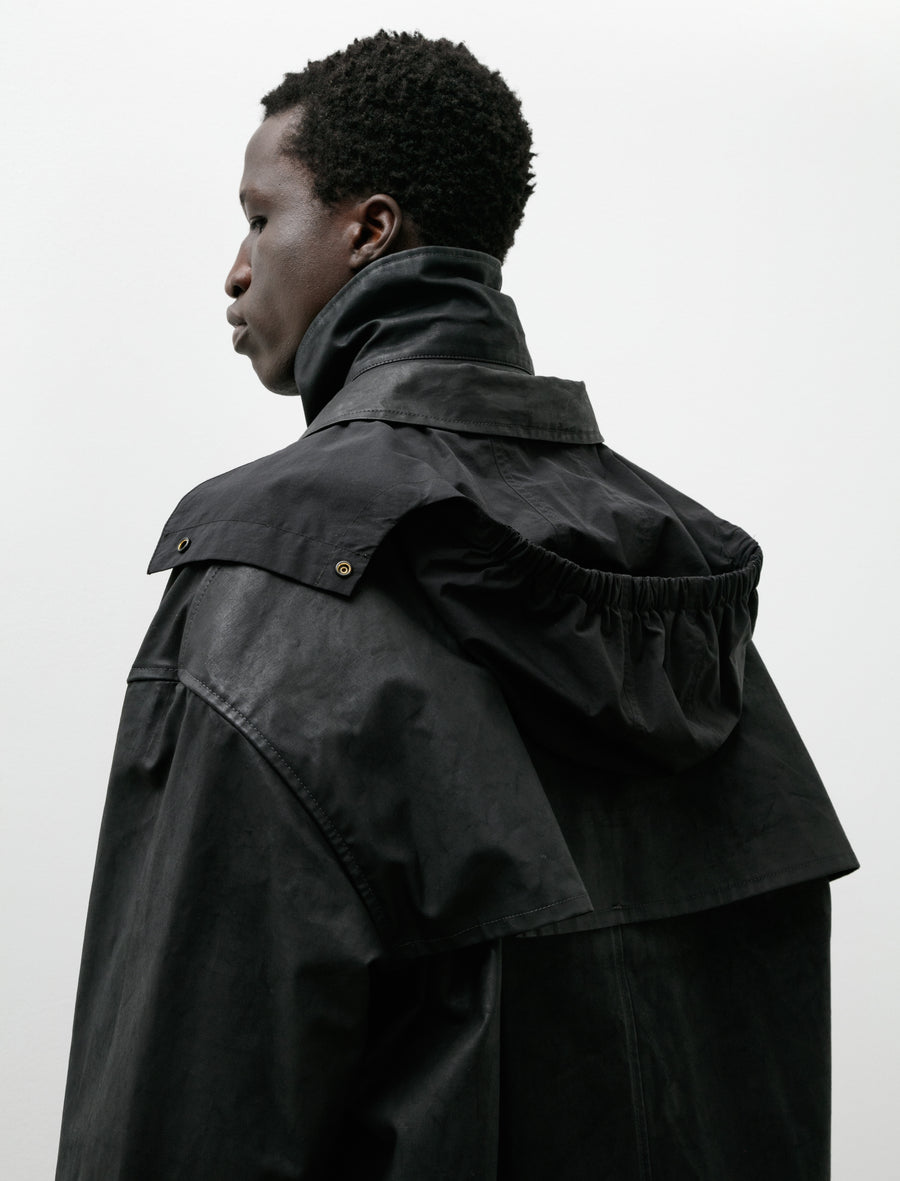 Hooded Raincoat Onyx - Image 5