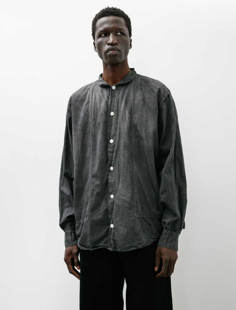 439 Stole Pocket Butterfly Shirt Thunderbolt Cotton Cambric Chestnut Dyed - Image 1