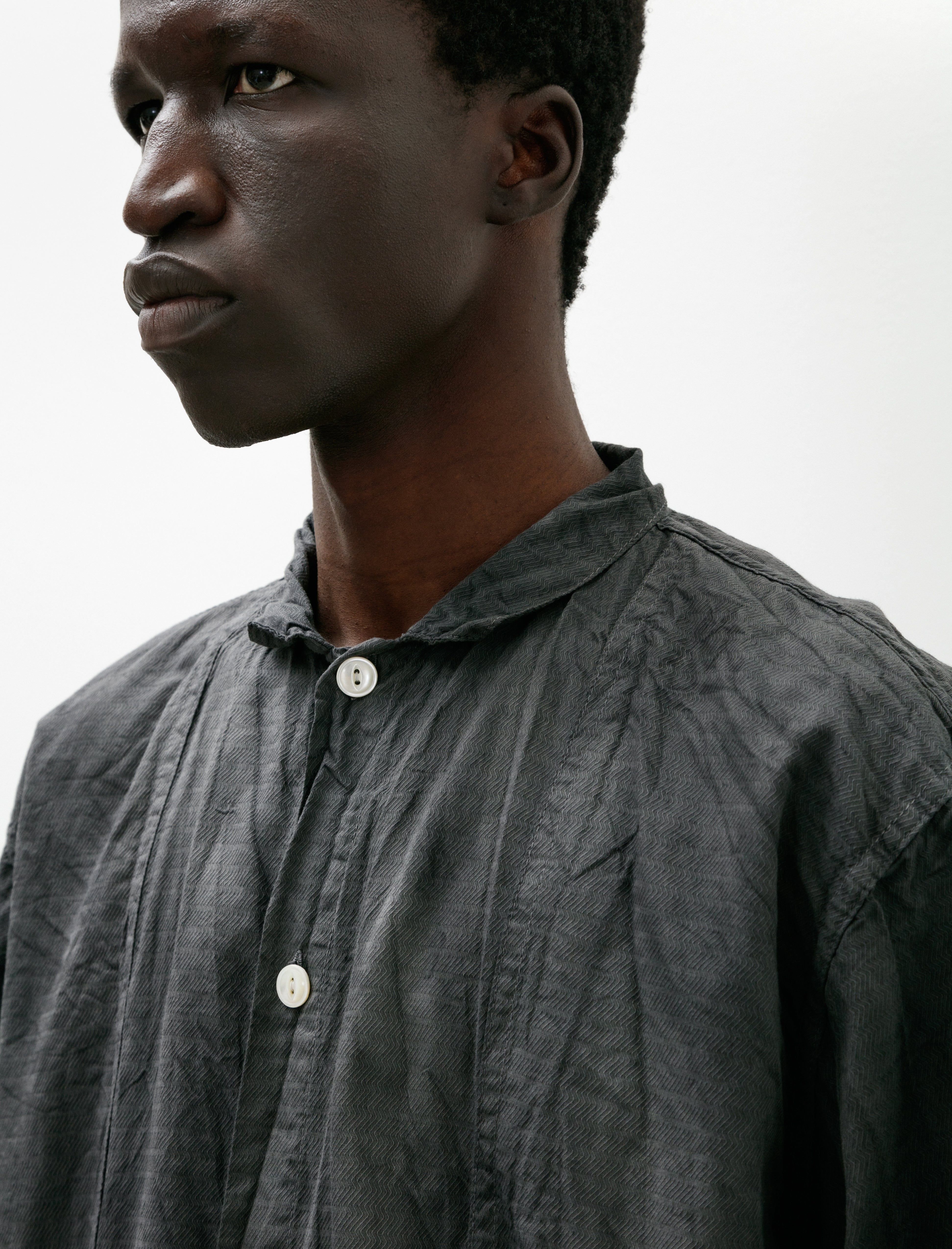 Tender 439 Stole Pocket Butterfly Shirt Thunderbolt Cotton Cambric Chestnut Dyed