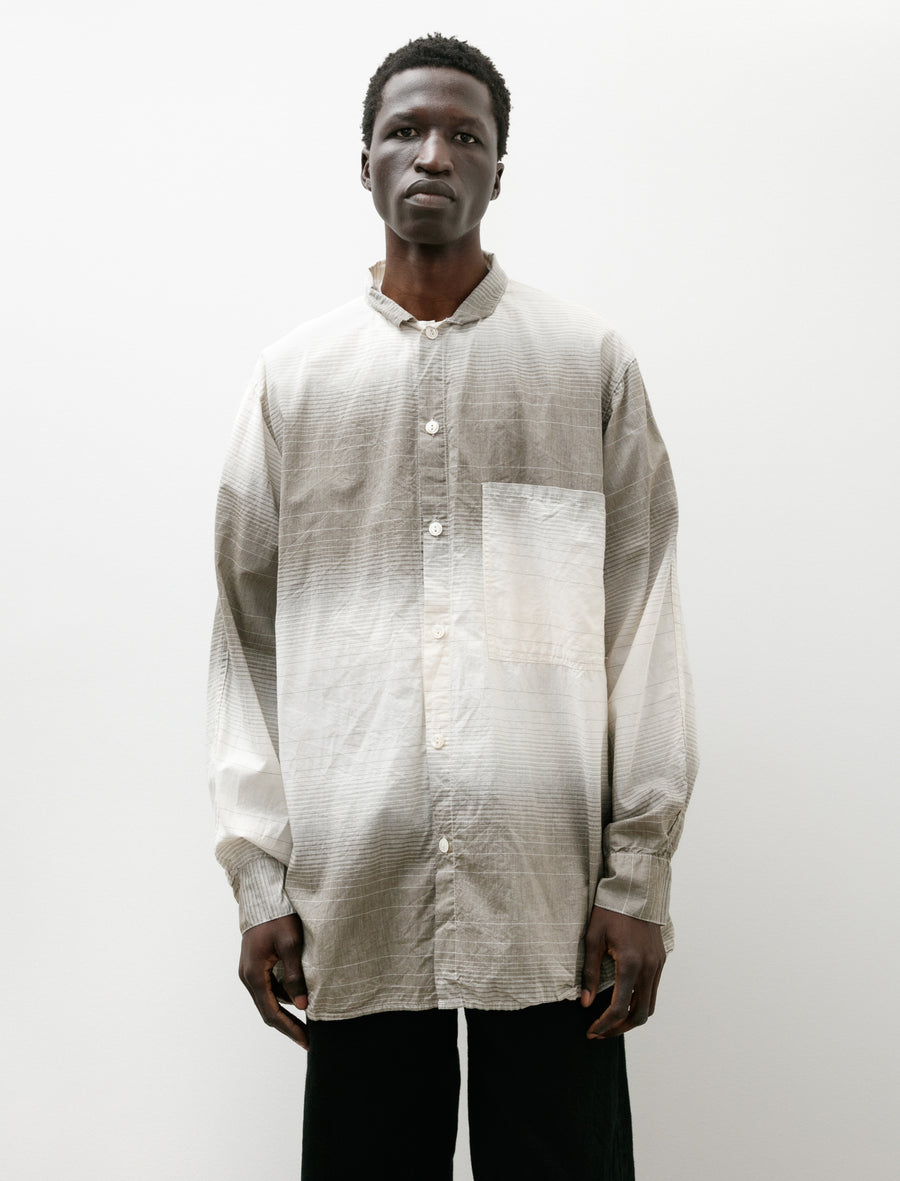 471 Plastron Shirt Doppler Stripe Cotton Cambric Rinsed - Image 1